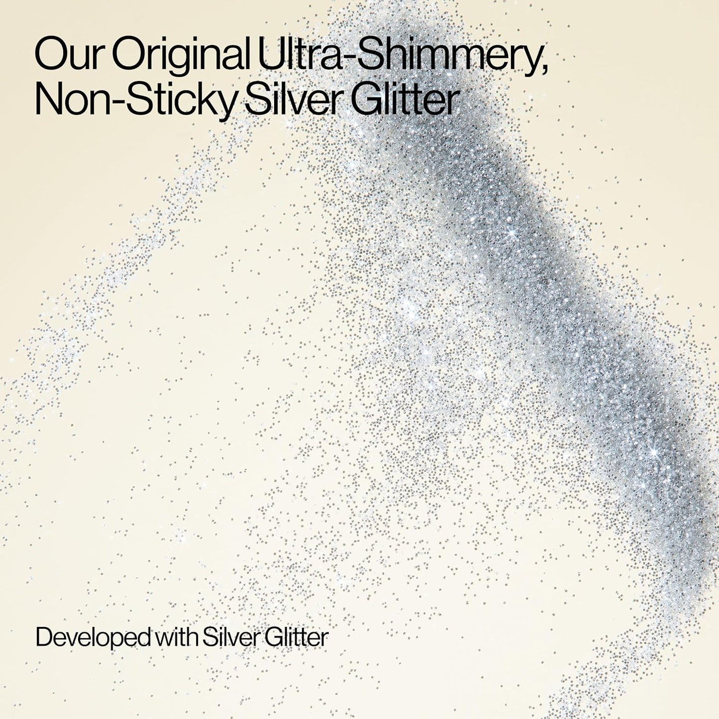 Eva NYC Kweeen Silver Hair and Body Glitter Spray Set - Original Ultra Shimmery Glitter, New Look - Adds Shine + Non-Sticky - Quick Drying Spray - Warm Vanilla Scent - Full Size + Travel Size Gift Set