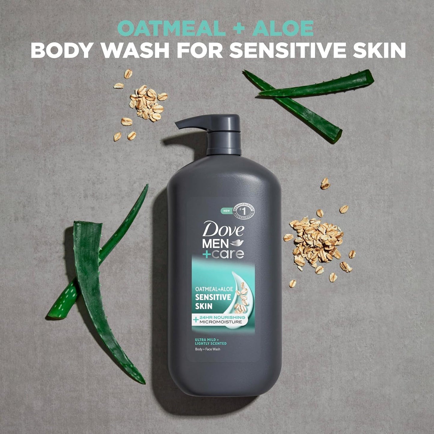 DOVE MEN + CARE Body & Face Wash Sensitive Skin For Hydrated, Smooth Skin - 30 oz