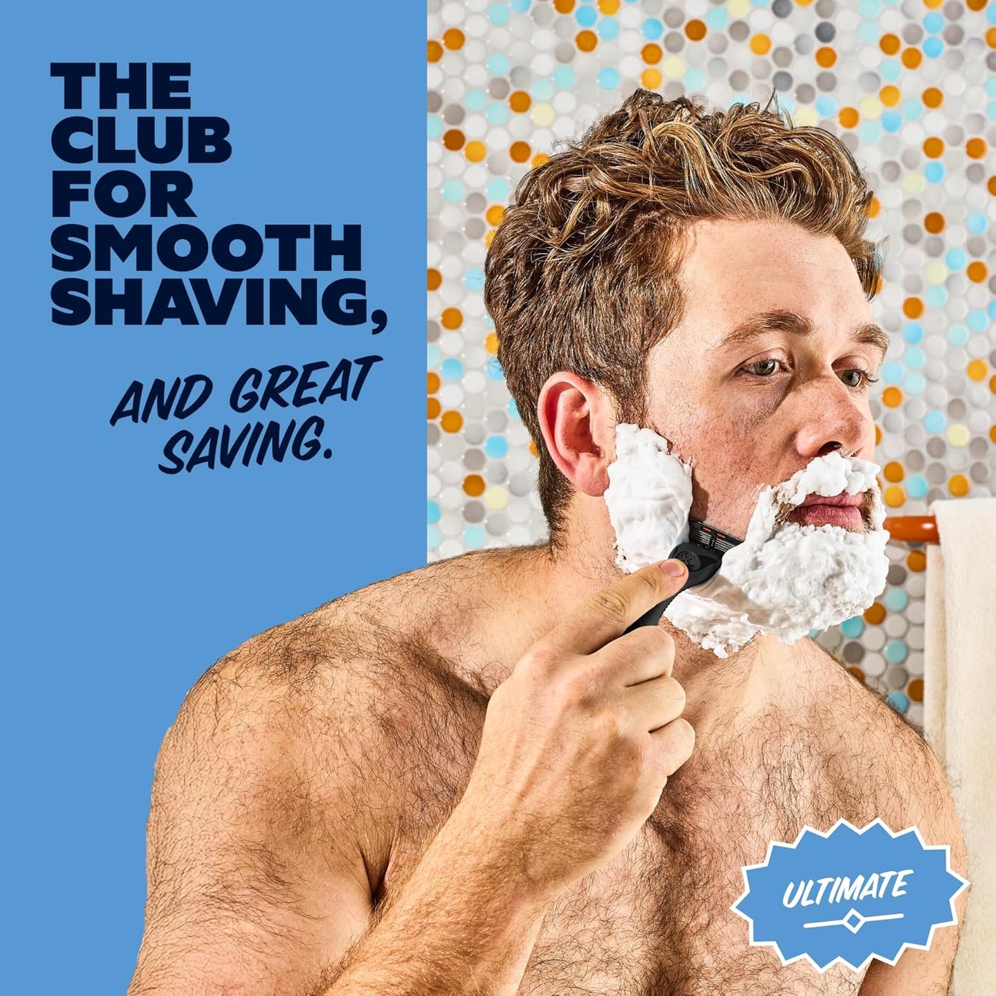 Dollar Shave Club | Ultimate Shave Set | 4 Extra Close Refill Cartridges, 1 Handle, 1 Prep Scrub 3 ounce, 1 Shave Cream 6 ounce, 1 Post Shave Dew 3.4 ounce