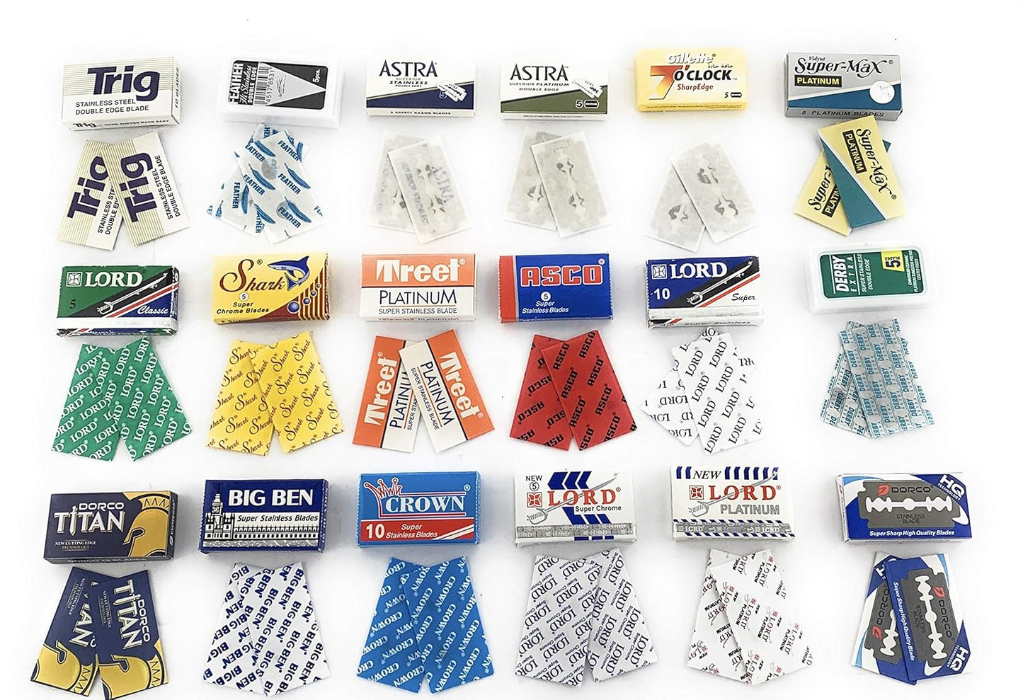 G.B.S Sharp Blades and Styptic Powder Jar, Stops Bleeding from Shaving Nicks and Cuts Soothes Skin and Pore After Shave, Pack of 36