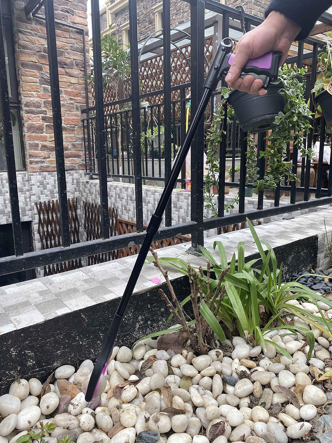 32 inch Foldable GrabRunner Reacher Grabber Tool with Magnetic(Dark Purple)