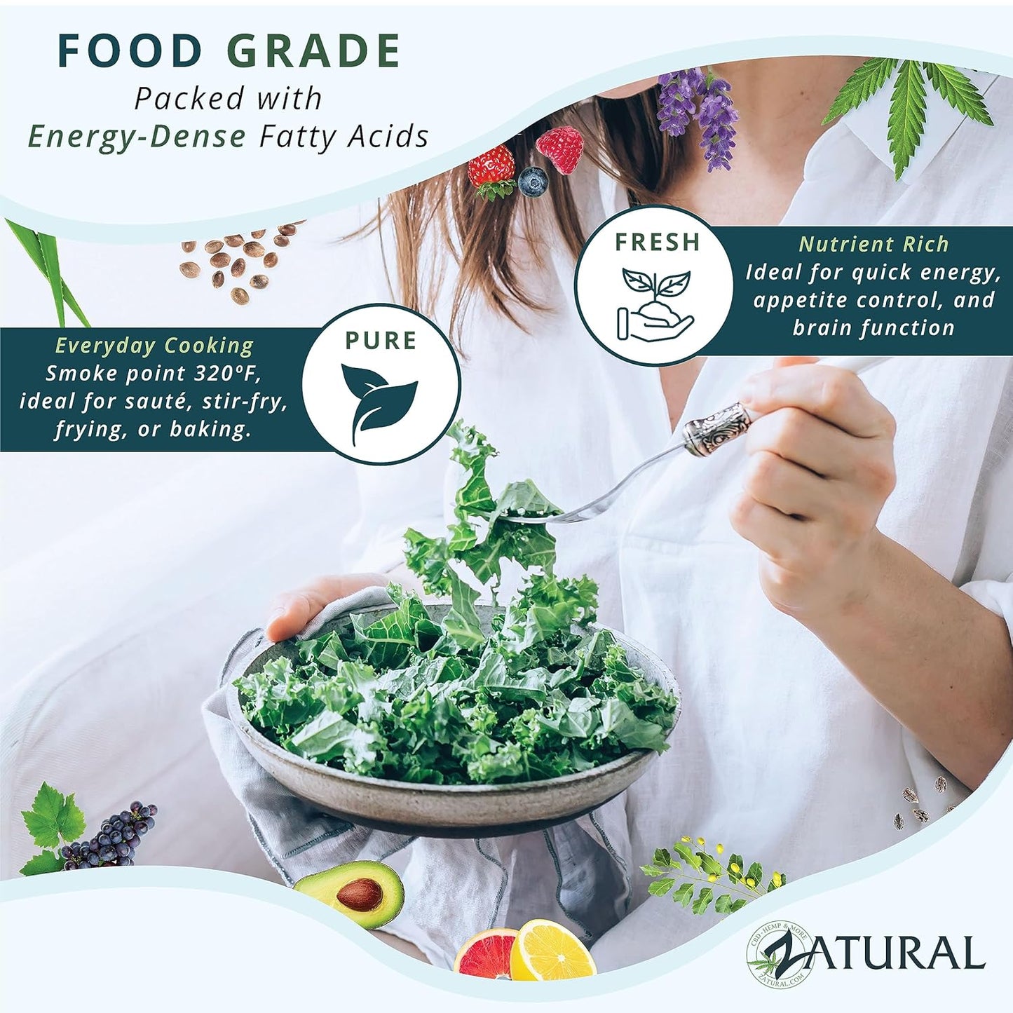 MCT Oil, Certified Food and Therapeutic Grade, Carrier Oil, Massage Oil, Hydrating Oil, Hair Oil, 0 Additives, Pure MCT Oil (128 Ounce (1Gallon))