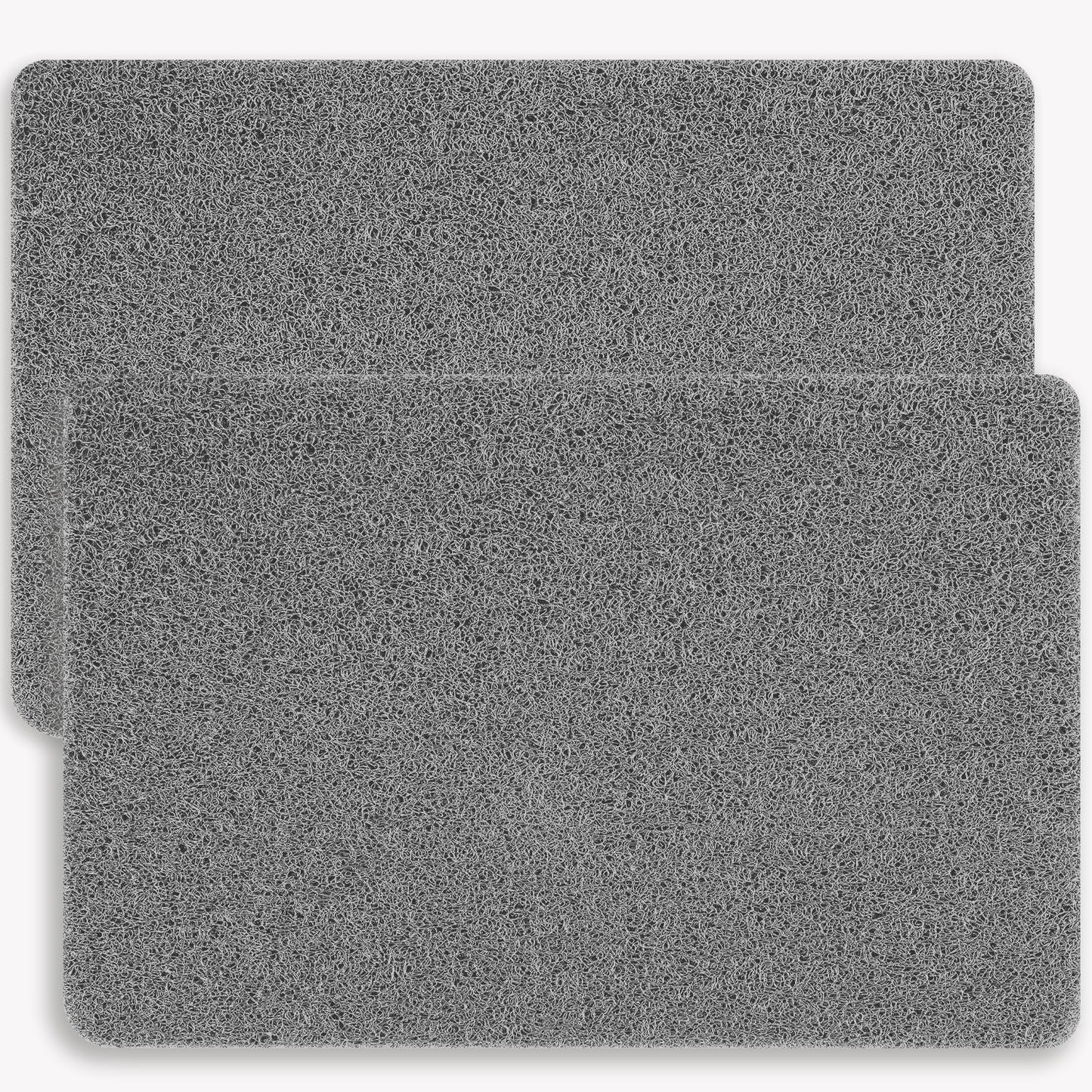 Non-Slip Bathtub Mat, 2 Pack Anti Slip Shower Mat, Fast Drying Bathtub Mats, Foot Scrubber Mat, Anti Slip Mat for Tub, Floor, Bathroom, Kitchen, Home, Hotel (Grey 24"×16"+24"×16")