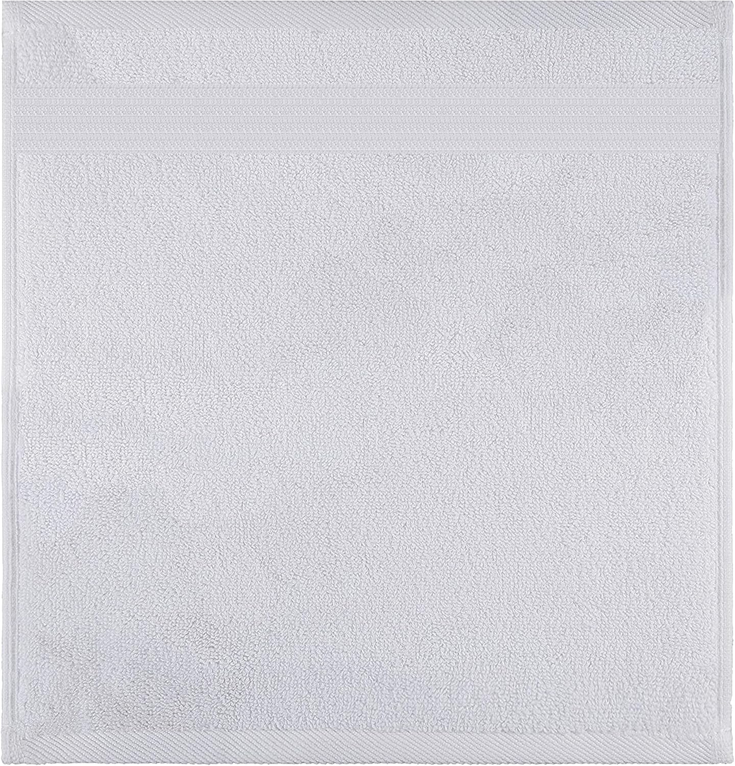 American Veteran Towel, 100% Cotton Turkish Washcloths for Bathroom Essentials 4 Pack, Soft Absorbent Wash Cloths Quick Drying Small Towels Washrags, White