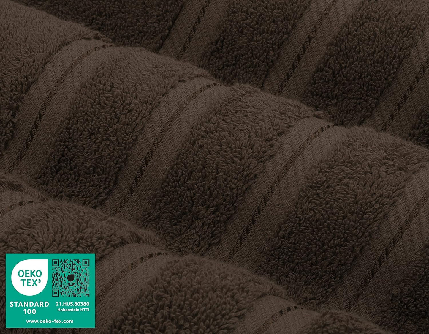 American Soft Linen Premium 3 Piece Towel Set, 1 Bath Towel 1 Hand Towel 1 Washcloth, 600 GSM 100% Cotton Turkish Towels for Bathroom, Brown Towel Set