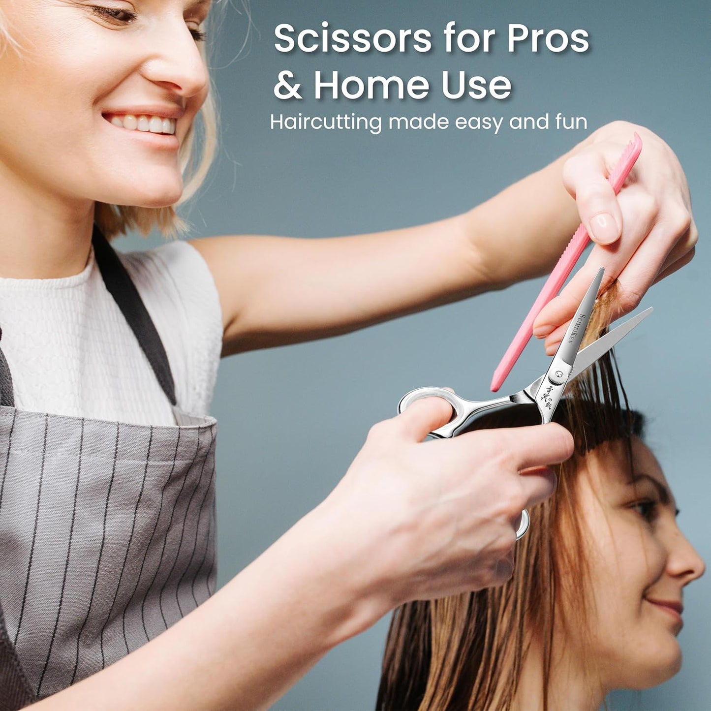 Hair Cutting Scissors Kit – 6.0 Inch Professional Hair Shears - Hairdressing Barber Thinning Scissors for Salon & Home Use