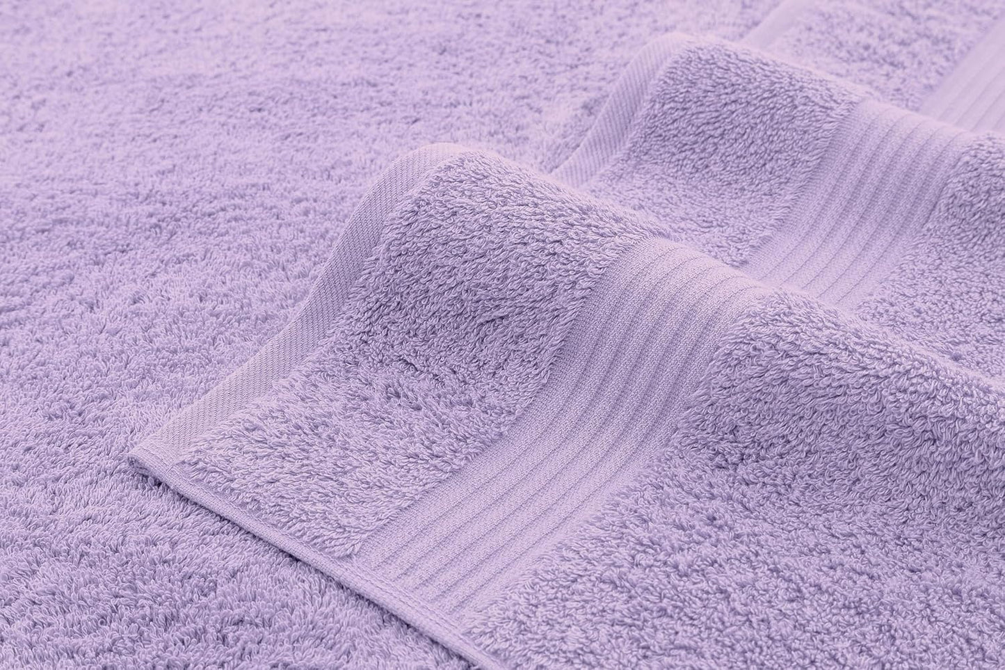 American Veteran Towel, 100% Cotton Turkish 6 Piece Towel Set, Luxury Towels Set of 6 for Bathroom Essentials, 2 Bath Towel 2 Hand Towel 2 Washcloth, Lilac