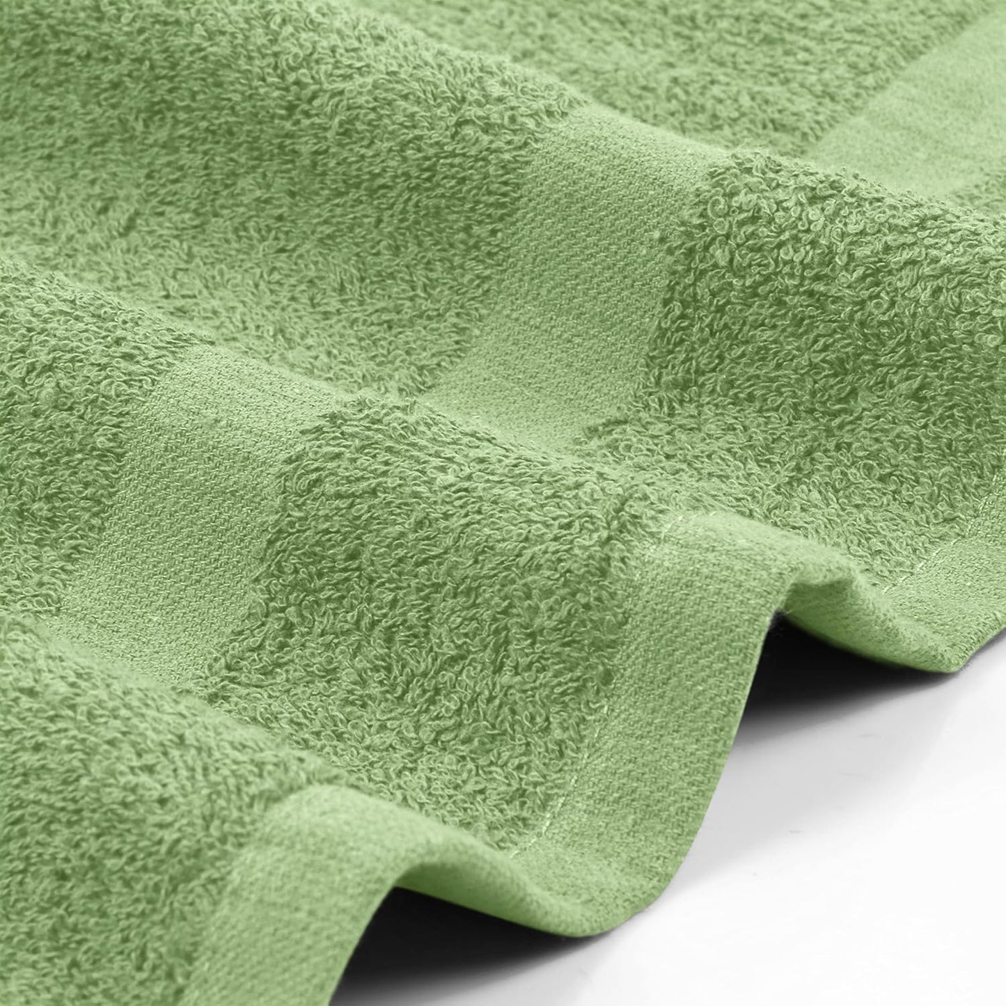 Utopia Towels, Salon Towel, Pack of 12, Not Bleach Proof, 16 by 27 Inches, Highly Absorbent Cotton Towels for Hand, Gym, Beauty, Spa, and Home Hair Care, Sage Green