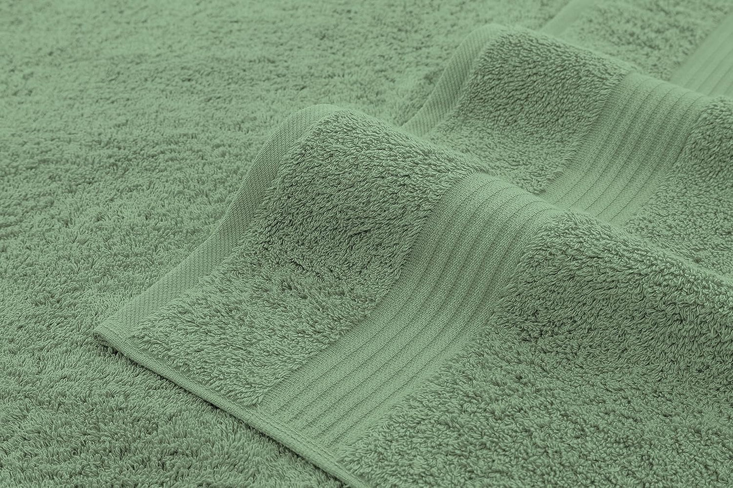 American Veteran Towel, 100% Cotton Turkish 6 Piece Towel Set, Luxury Towels Set of 6 for Bathroom Essentials, 2 Bath Towel 2 Hand Towel 2 Washcloth, Sage Green