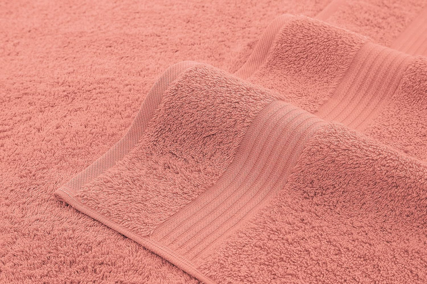 American Veteran Towel, 100% Cotton Turkish 6 Piece Towel Set, Luxury Towels Set of 6 for Bathroom Essentials, 2 Bath Towels 2 Hand Towels 2 Washcloths, Coral