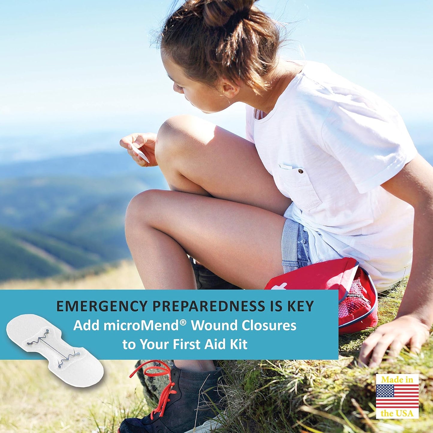 Emergency Wound Closures Surgical Quality Laceration Repair Without Stitches - Think Ahead - Be Prepared - Add to Your First Aid Kit, Camping Gear (Multi Pack - 3 Packs of 2 Medium Devices)