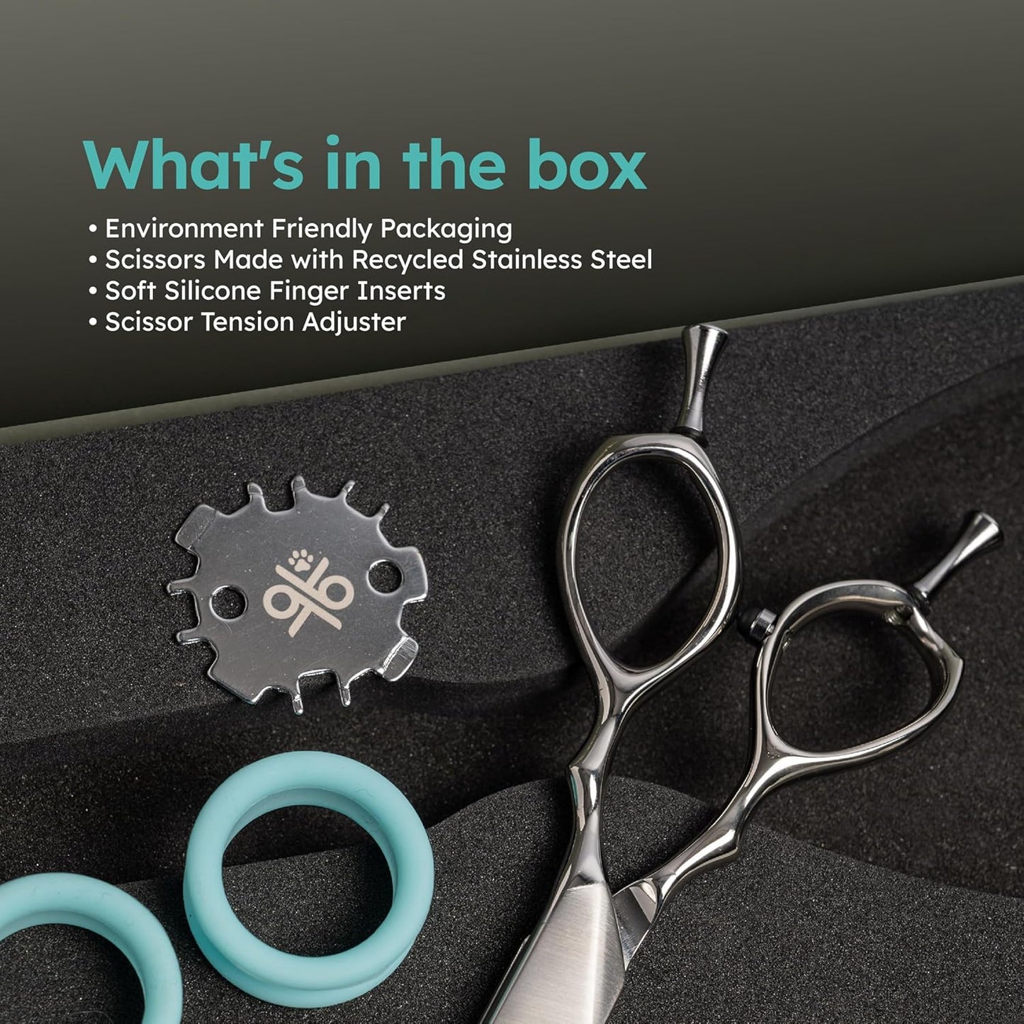 7” Curved Dog Grooming Scissors｜VG10 Japanese Steel Professional Pet Grooming Shears for Cats & Dogs｜Face, Paws, Ears & Tail Precision Trimming｜Lightweight Ergonomic Handcrafted Design｜K9 Shears