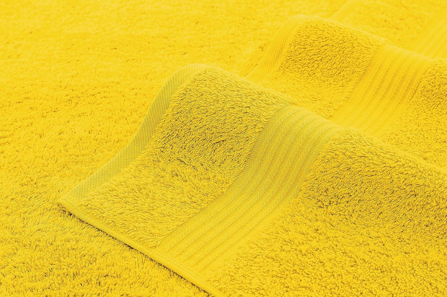 American Veteran Towel, 100% Cotton Turkish 6 Piece Towel Set, Luxury Towels Set of 6 for Bathroom Essentials, 2 Bath Towels 2 Hand Towels 2 Washcloths, Yellow