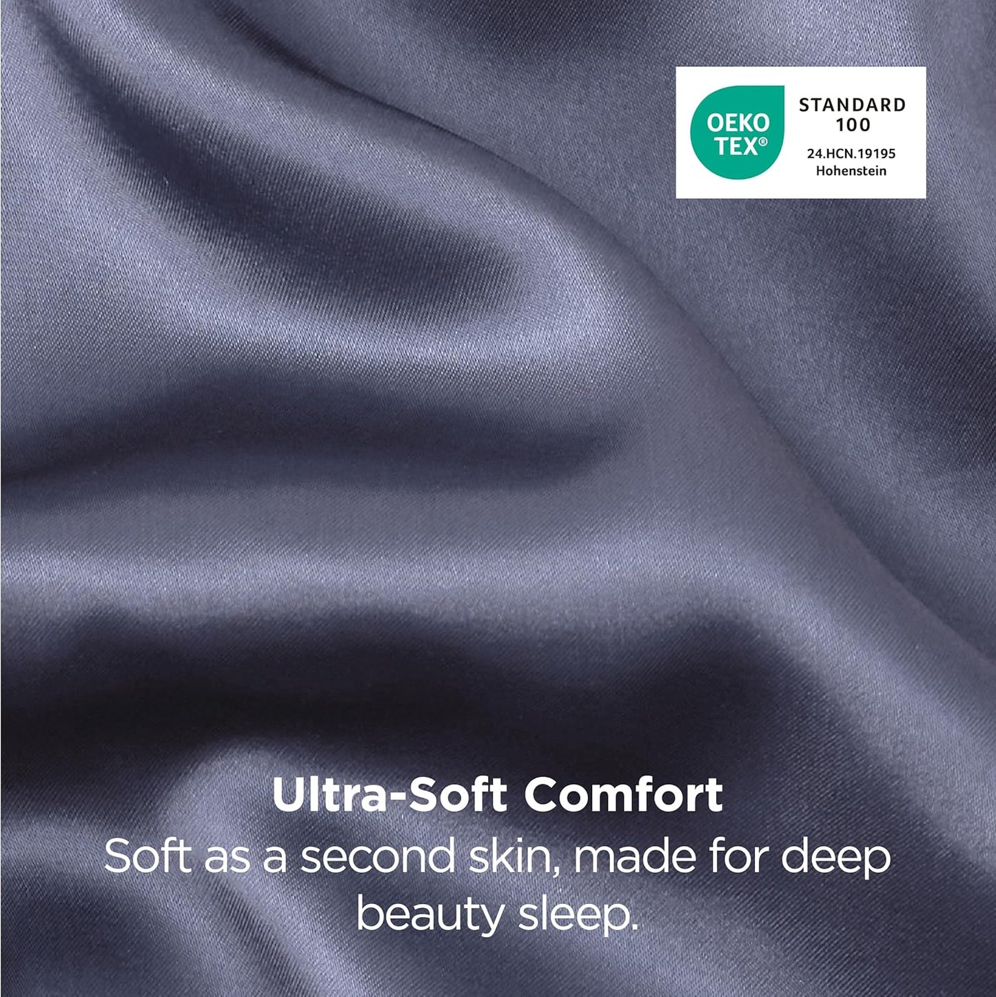 Bedsure King Size Satin Pillowcase Set of 2 - Blue Granite Silky Pillow Cases for Hair and Skin with Envelope Closure, Similar to Silk Pillow Cases, Gifts for Women Men, 20x36 Inches, 2pcs