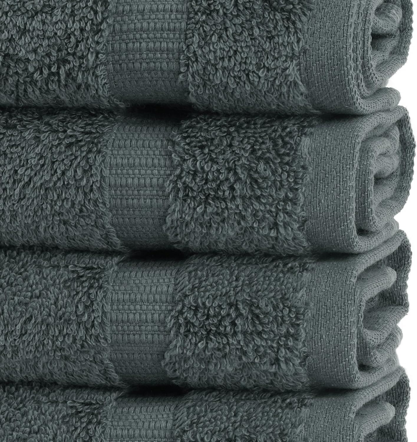 Chakir Turkish Linens | Hotel & Spa Quality 100% Cotton Premium Turkish Towels | Soft & Absorbent (4-Piece Washcloths, Dark Gray)