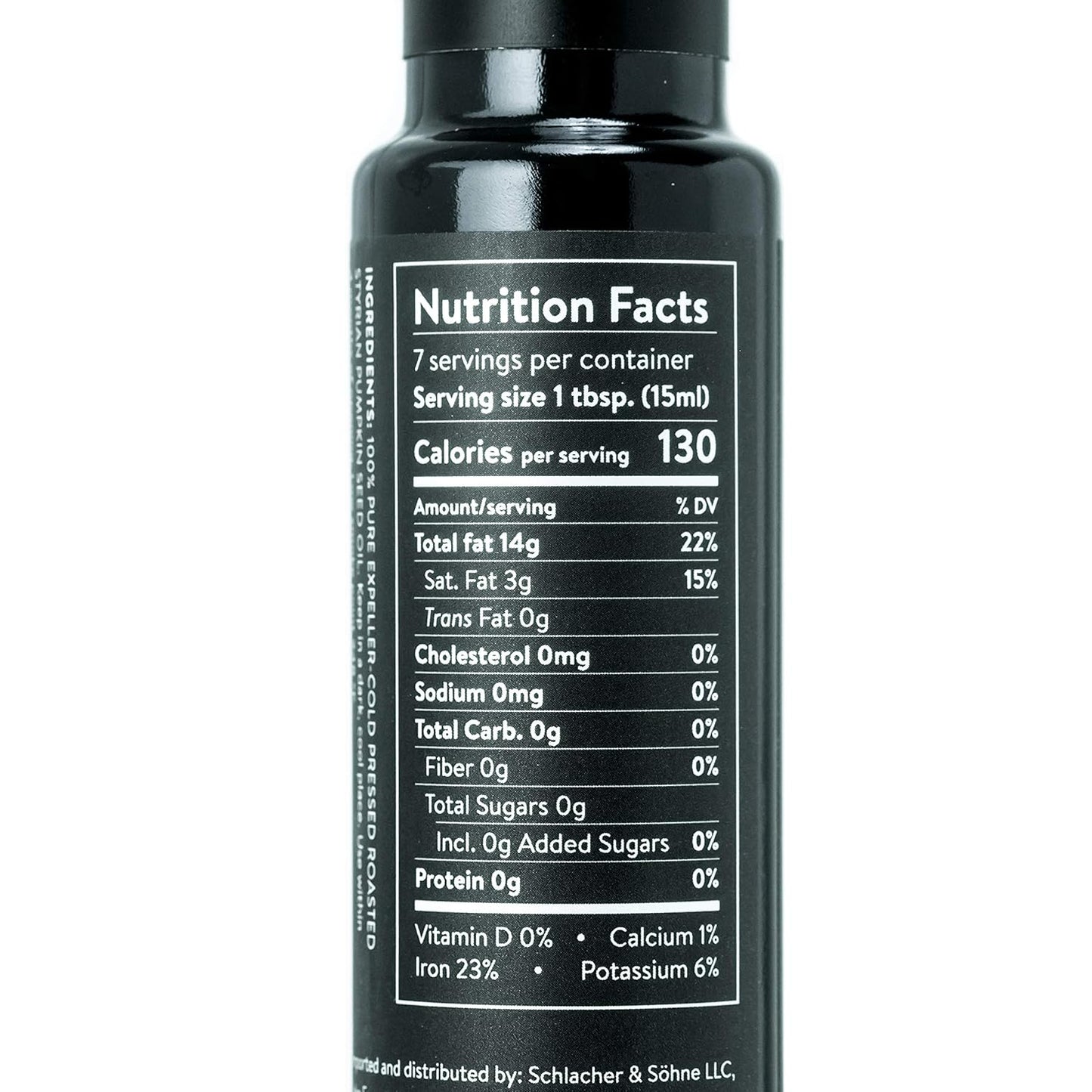 Schlacher & Söhne Styrian Pumpkin Seed Oil: 100% Pure, Cold Pressed, Non GMO, Gluten Free, Vegan, May Helps in Hair Growth, Made in Austria (100 ml, 3.3 FL OZ)