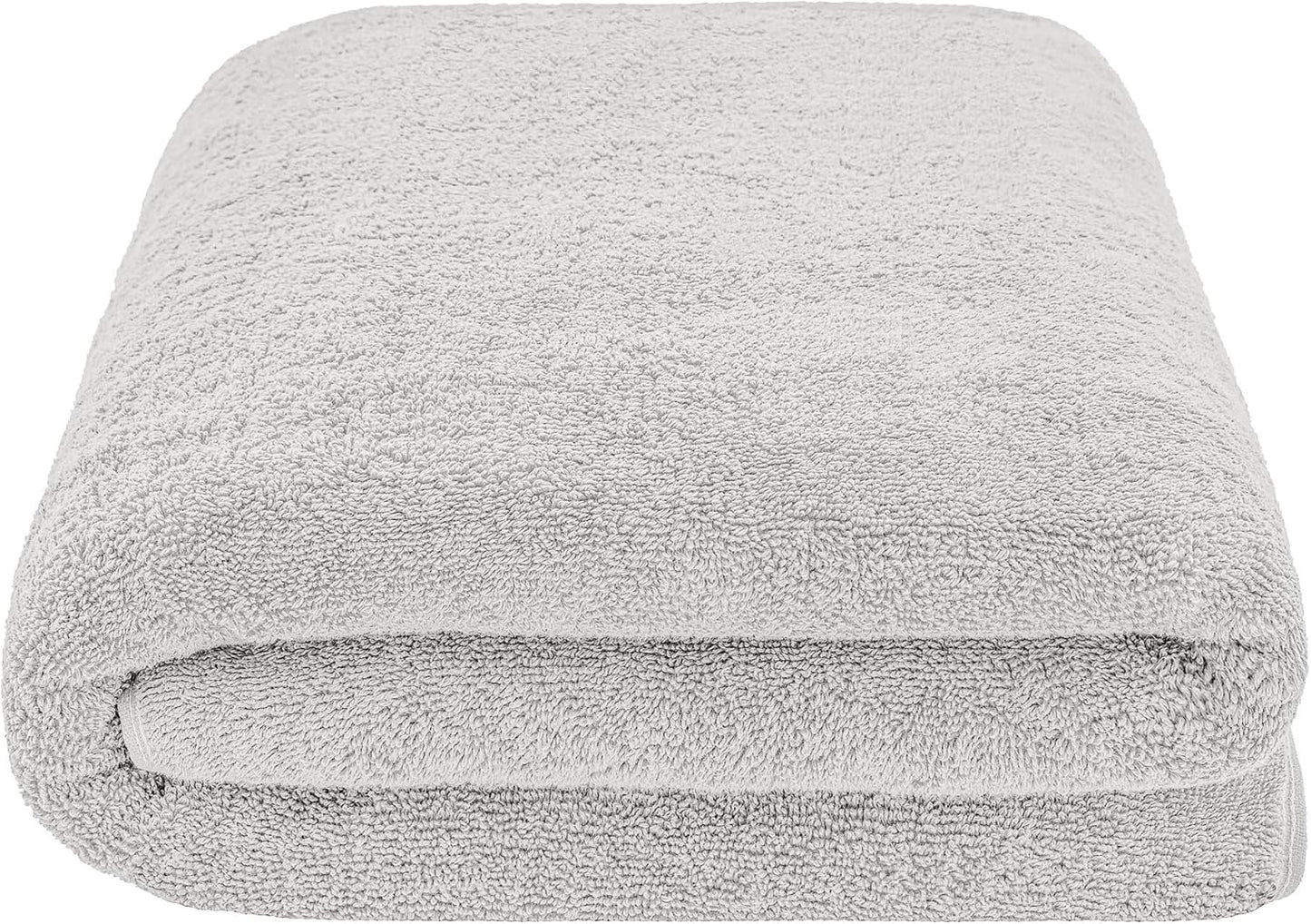 American Soft Linen Oversized Bath Sheet 40x80 Extra Large for Bathroom, 600 GSM 100% Cotton Turkish Jumbo Bathsheet Towels for Adults, Silver Gray Bath Sheet