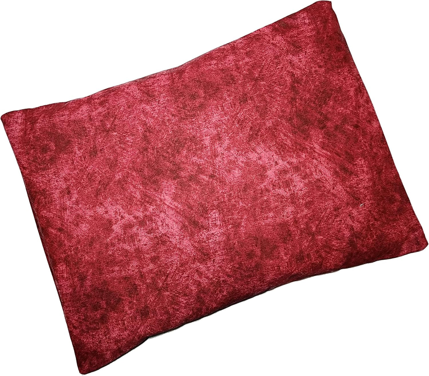 Microwavable Corn Filled Heating Pad and Cold Pack/Washable 100% Cotton Cover (Etched - Burgundy, 7.5in W x 11in L)