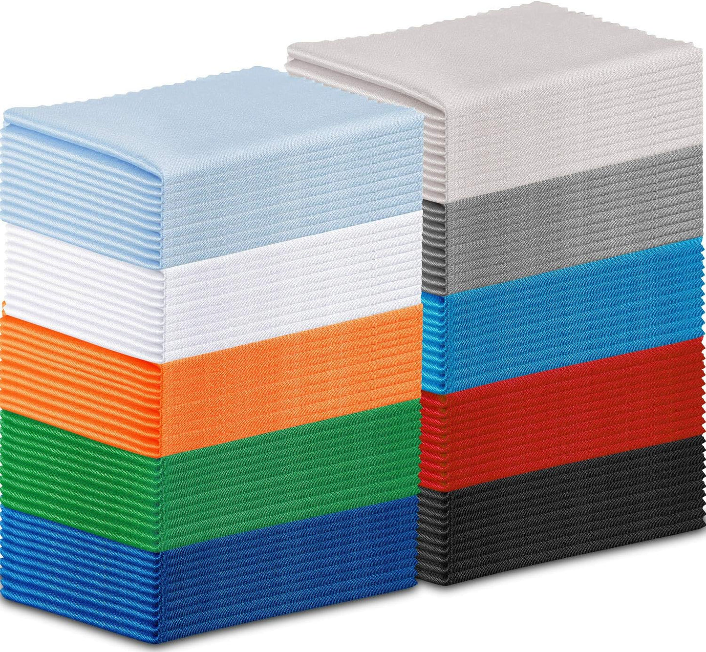 Frienda 100 Pieces Microfiber Cleaning Cloths 7 x 6 Inch Screen Microfiber Optical Cleaning Cloths for Smart Phones Laptops Tablets Lens TV Camera Lens Eyeglasses Glass