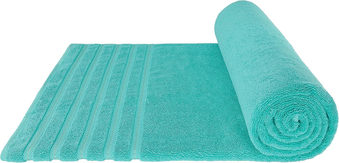 American Soft Linen 35x70 Jumbo Large Bath Towels, 600 GSM 100% Cotton Turkish Bath Sheet, Oversized Luxury Bath Towels for Bathroom Beach and Pool, Turquoise