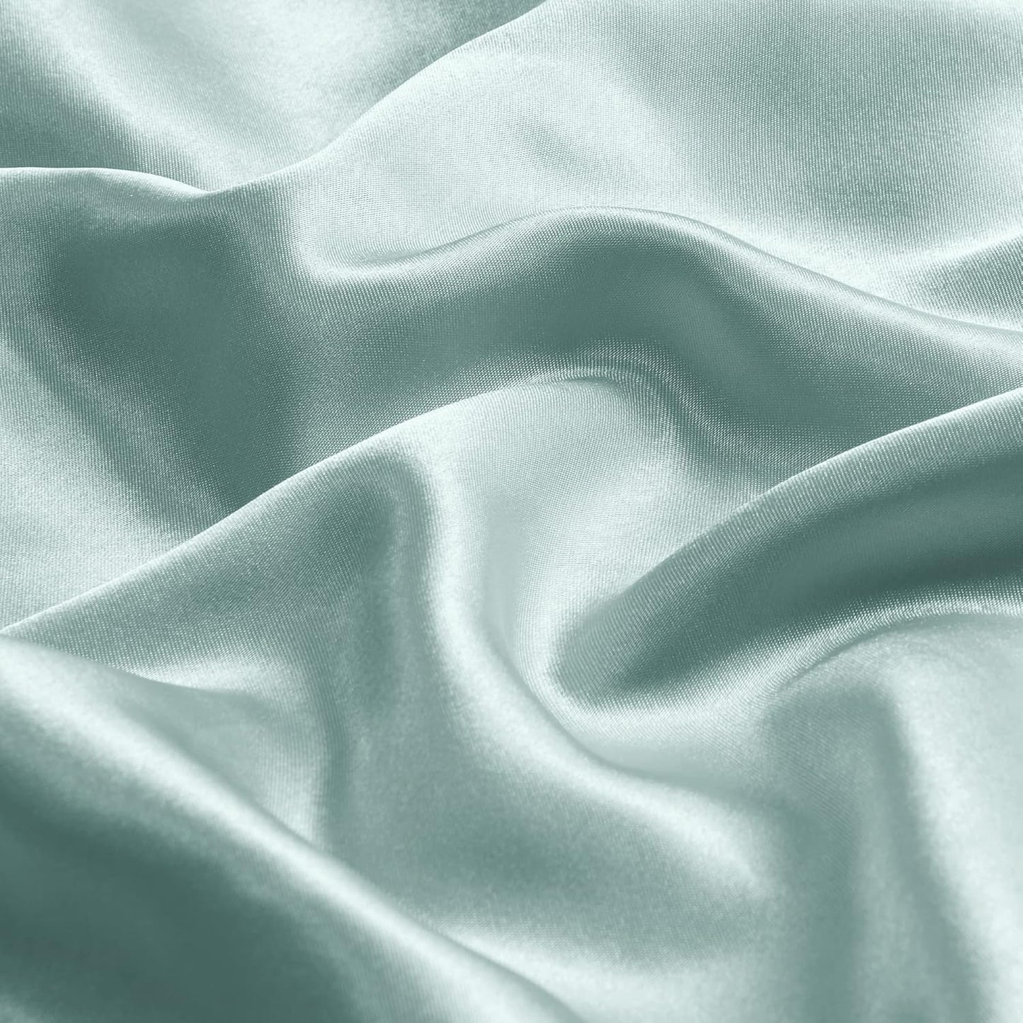 BEDELITE Satin Body Pillow Cover 2 Pack, Super Soft and Cooling Body Pillow Pillowcase for Hair and Skin, Breathable Silky Full Long Pillowcase Cover(20"x54", Haze Blue)