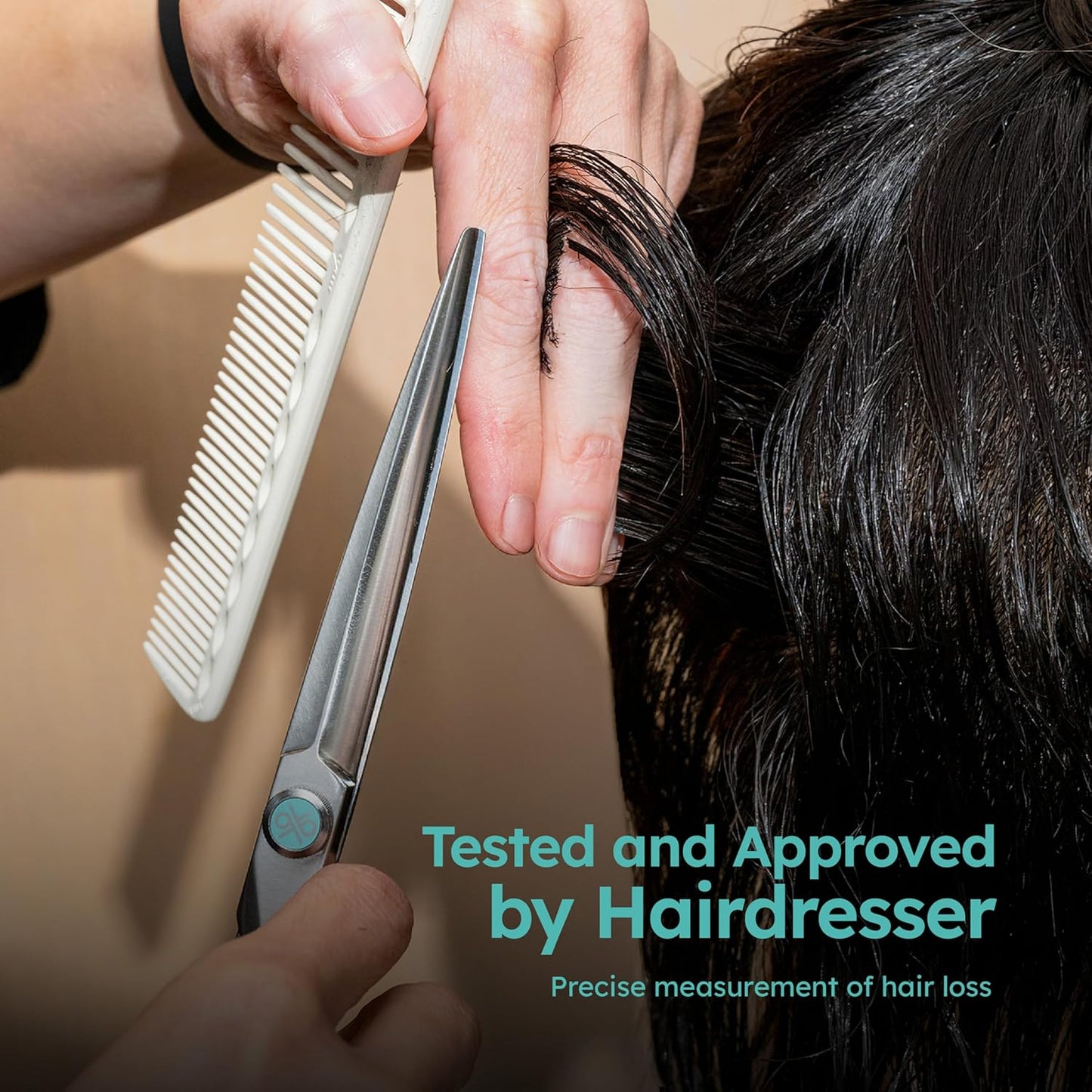 K9 6.5" Large Professional Hair Scissors – Barber Shears Made with Premium VG10 Steel, Lightweight, Razor-Sharp, Handcrafted with Ergonomic Handle and Convex Blade for Comfort, Also Great for Home Use