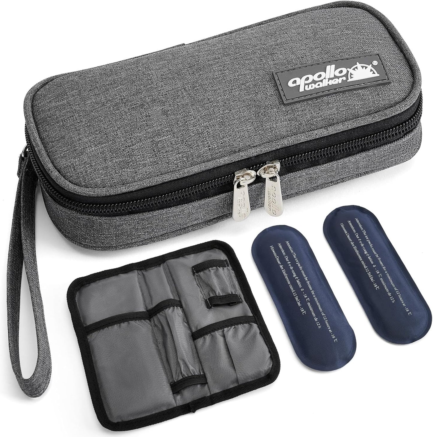 apollo walker Insulin Cooler Travel Case Diabetic Medication Cooler with Ice Packs and Insulation Liner insulin cooler travel case tsa approved
