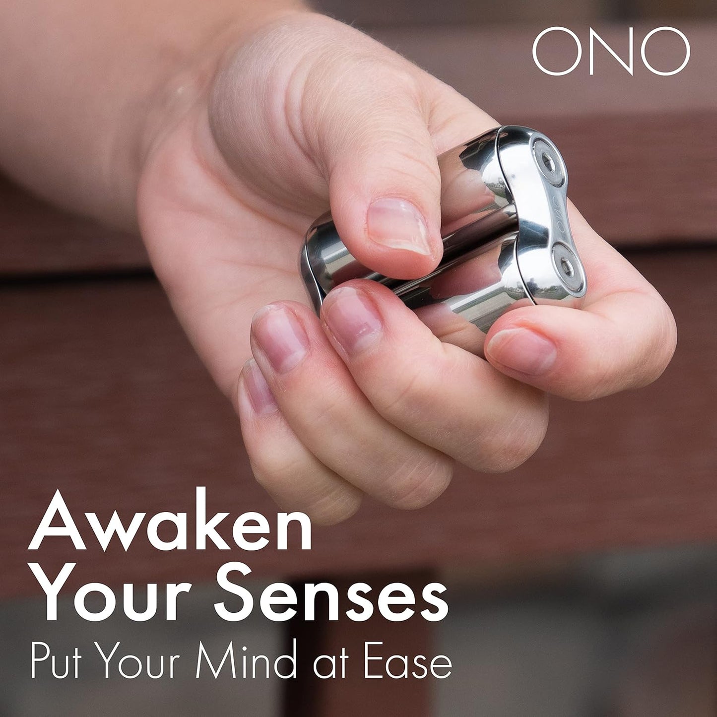 ONO Roller - Handheld Fidget Toy for Adults | Help Relieve Stress, Anxiety, Tension | Promotes Focus, Clarity | Compact, Portable Design (Mini Size/Stainless Steel, Steel)