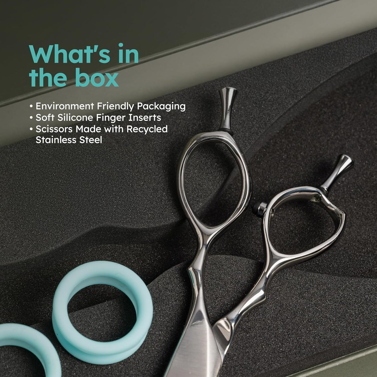 K9 6" Professional Hair Scissors – Barber Shears Made with Premium VG10 Steel, Lightweight, Razor-Sharp, Handcrafted with Ergonomic Handle and Convex Blade for Comfort, Also Great for Home Use