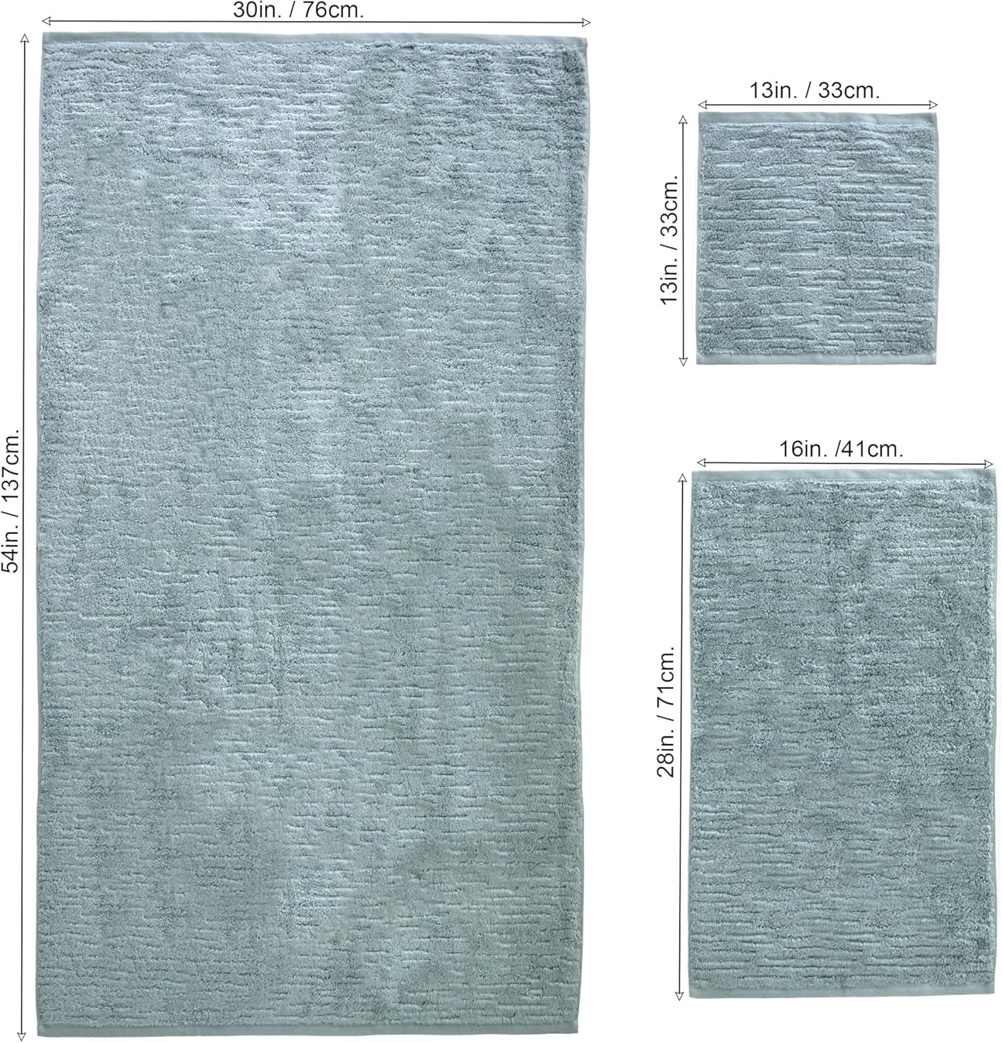 SKL Home CloudSoft Cotton Luxury 6 Pc Towel Set for Bath & Gift, Teal