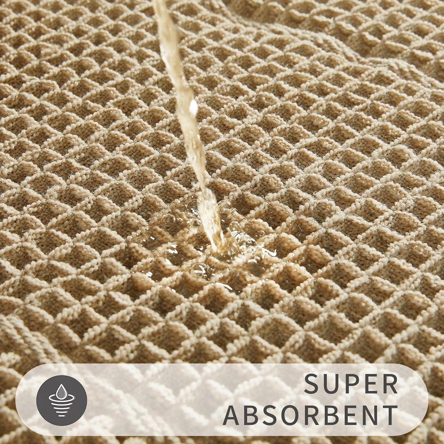 Bath Mats for Bathroom Non Slip,Waffle Luxury Bath Mat,Machine Washable Bath Mat for Shower,Ultra Soft Bathmat,Brown,19"*48"