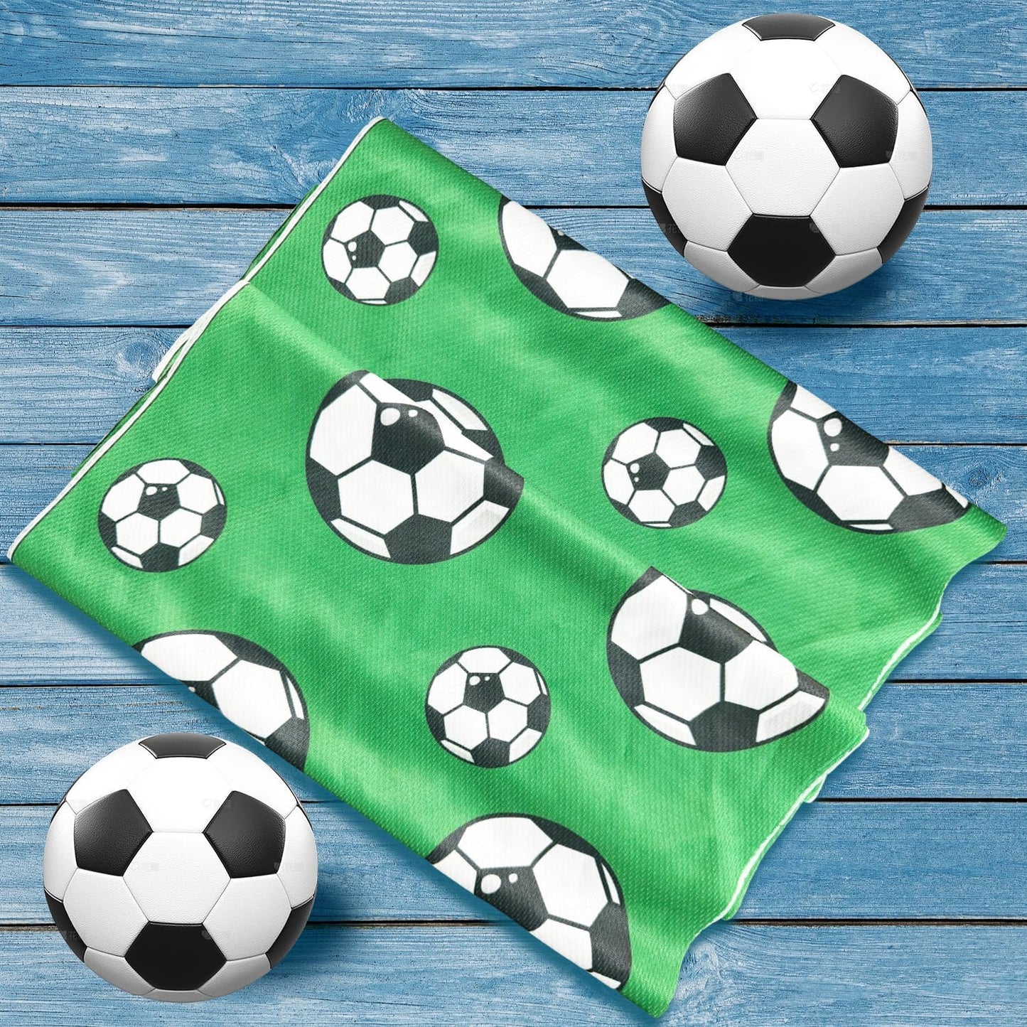 OPSO Softball Cooling Towel Set, 40 x 12 inches, 12 Pack, Microfiber Sports Towels for Baseball, Soccer, Golf LCE Towel Microfiber Sports Towels for Player (Soccer 2)