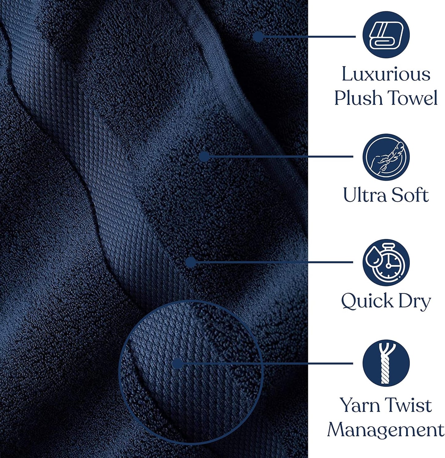 Delara Organic Cotton Luxuriously Plush Bath Towel 33 Piece Set|GOTS & Oeko-TEX Certified|Premium Hotel Quality Towels|Feather Touch Technology|650 GSM Long Staple|Soft, Quick Dry & Ultra-Absorbent