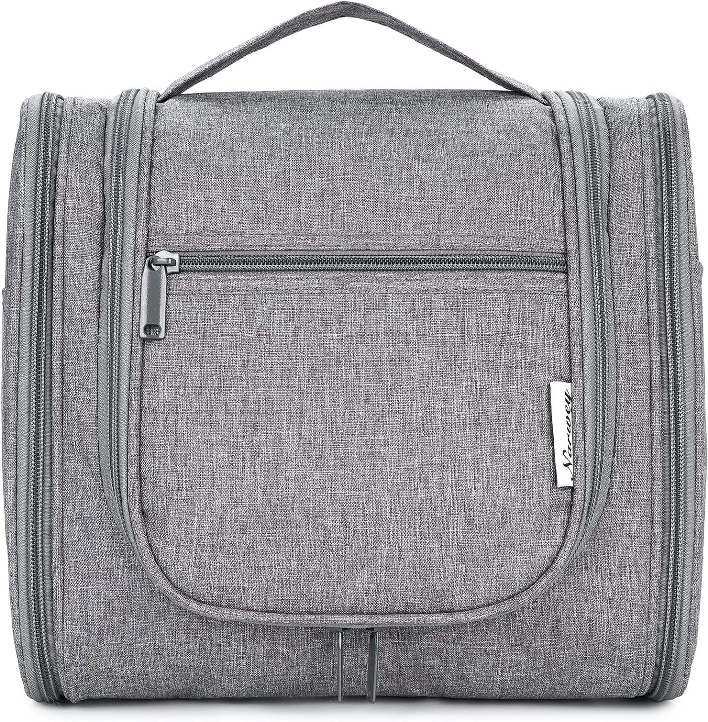 Narwey Hanging Toiletry Bag for Women Travel Makeup Bag Organizer Toiletries Bag Men for Cosmetics Essentials Accessories (Large, Grey)