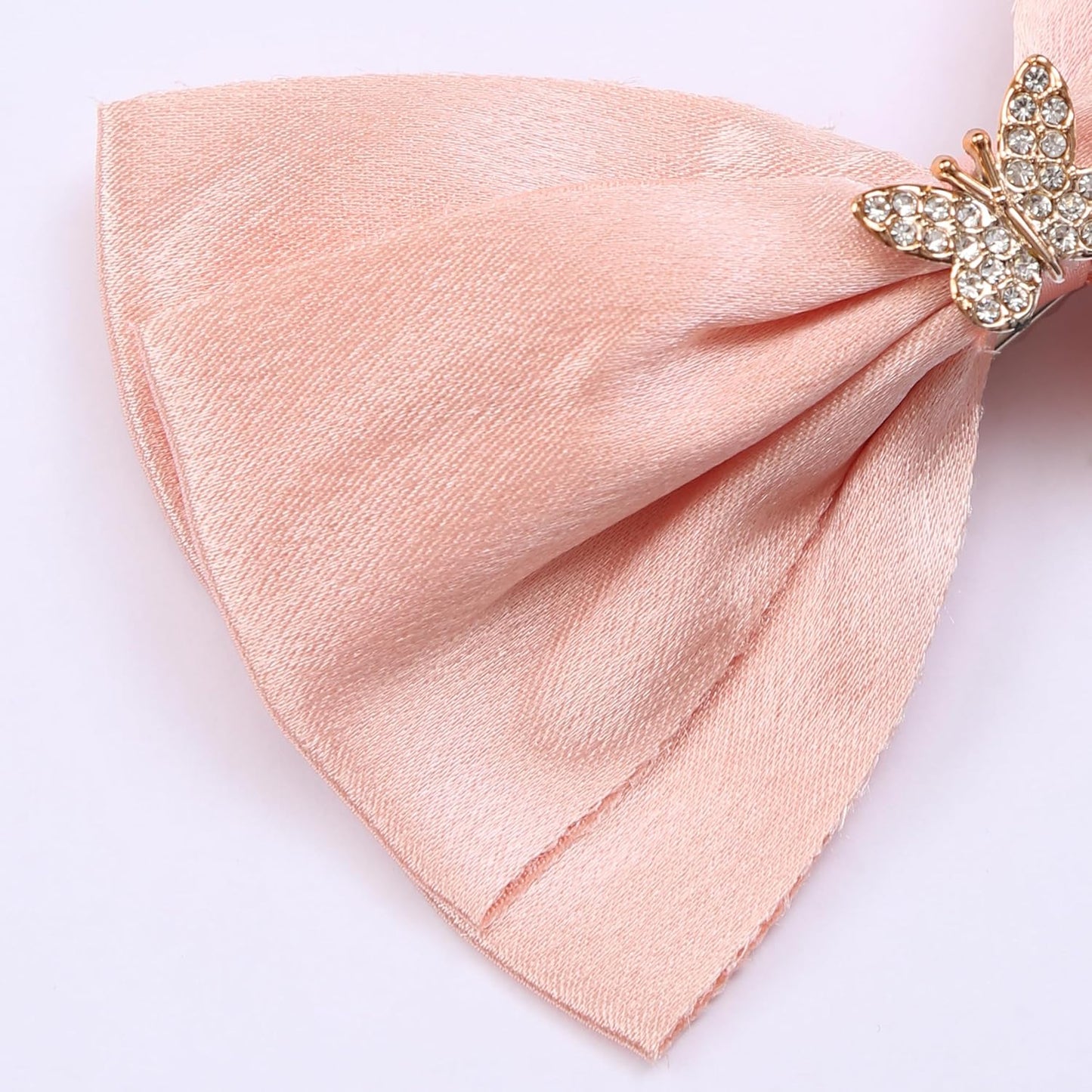 Elegant Hair Bow Set Sweet Styles with Crystal and Pearl Accents Fashion Hair Clips for Girls (Champagne/Sliver/Orange)