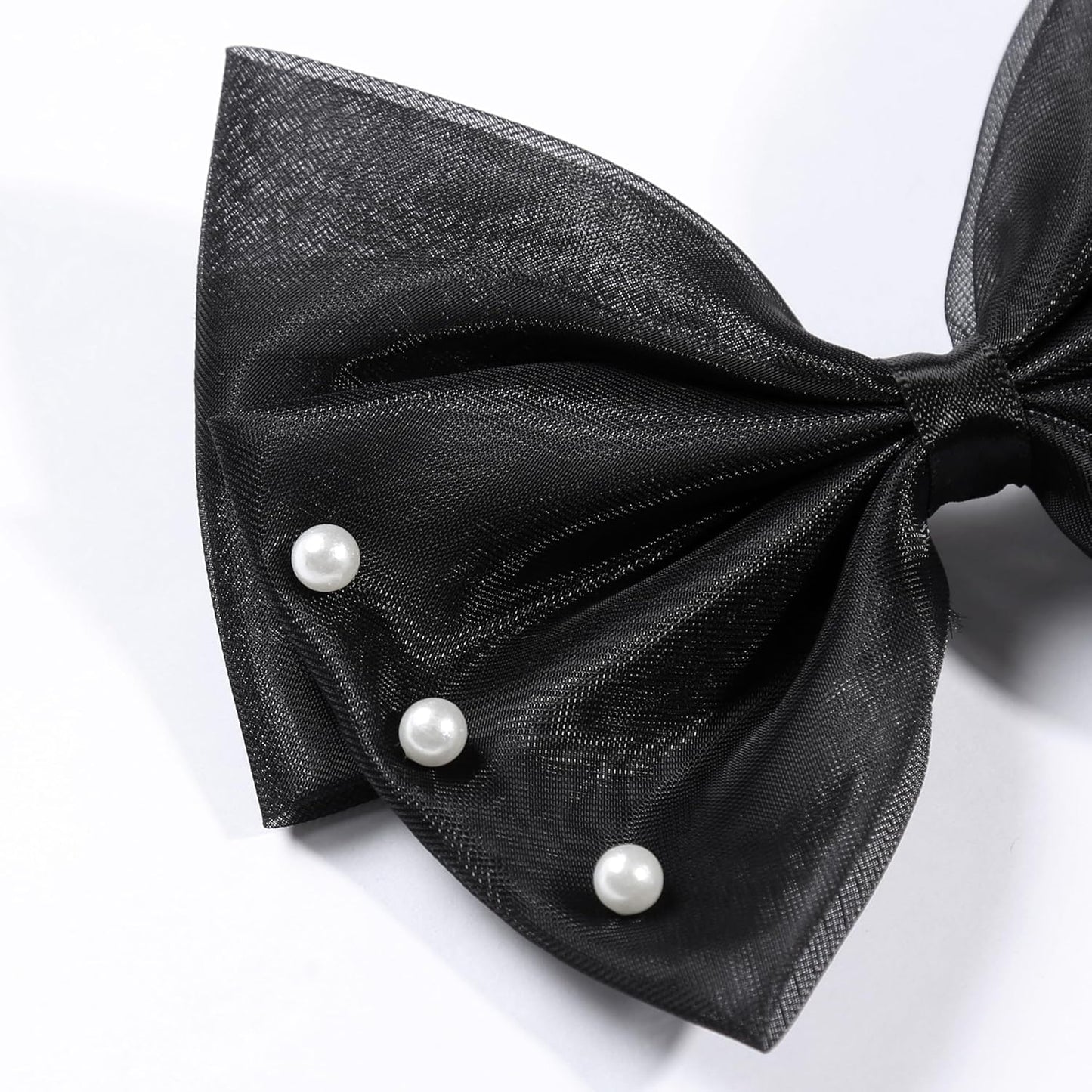 Elegant Hair Bow Set Sweet Styles with Crystal and Pearl Accents Fashion Hair Clips for Girls (Brown/Lavender/Black)