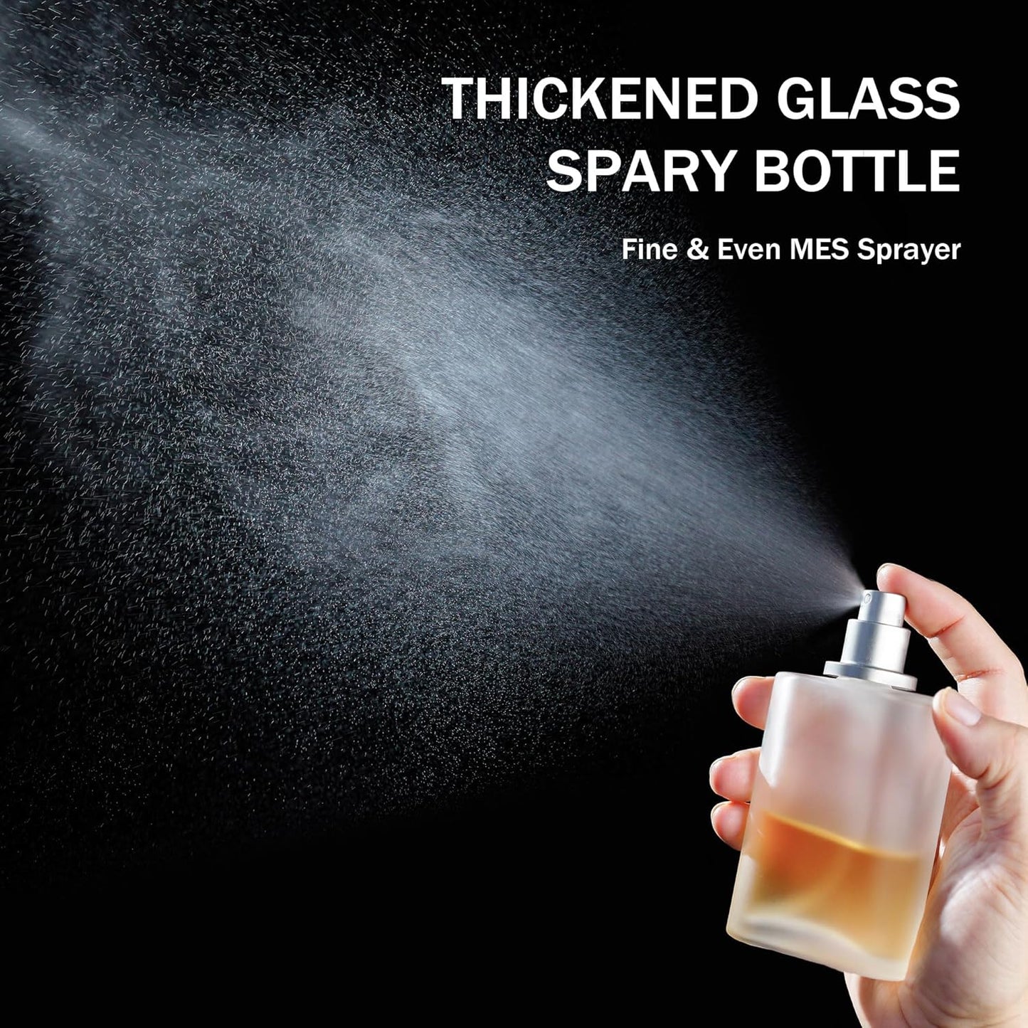 YU FENG Glass Perfume Bottles Empty Refillable Atomizer 2 Pack 100ml/3.4oz（Cylinder）