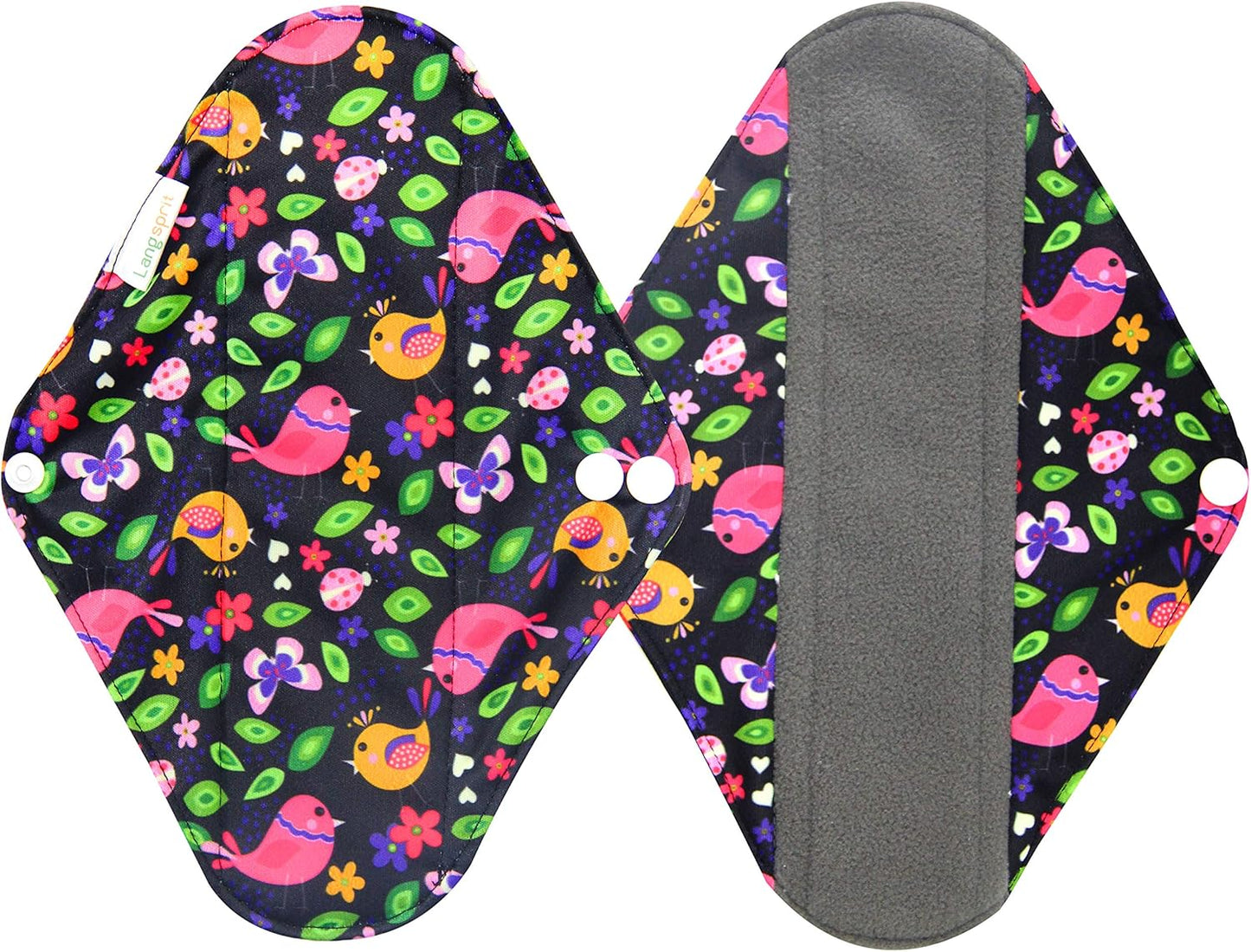 7pcs Set 1 pc Mini Wet Bag +6pcs Absorbent Reusable Sanitary Pads/Washable Cloth Menstrual Pads (M,Feather)…