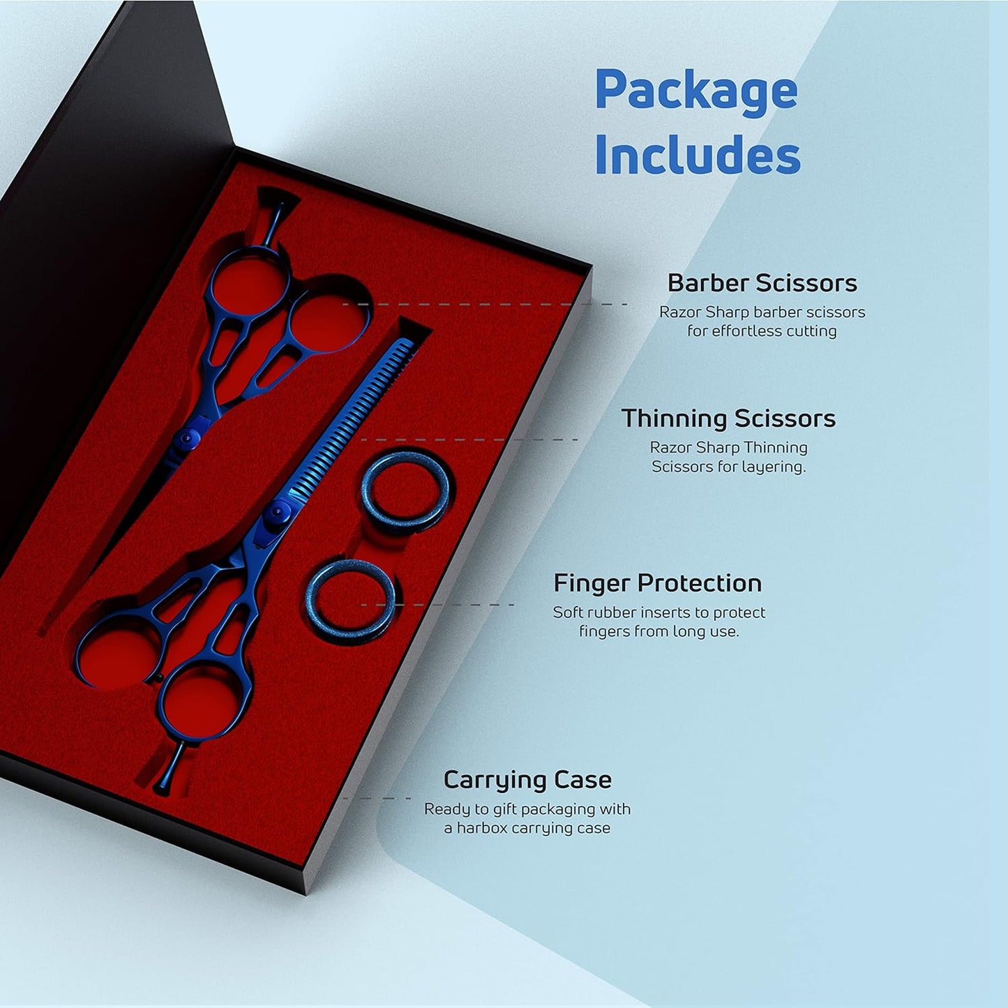 Suvorna Hair Cutting Scissors Professional with Thinning Shears for Hair | 2 Pcs Hair Shears | J2 Japanese Stainless Steel Professional Hair Scissors | 5.5" Hair Shear Professional.