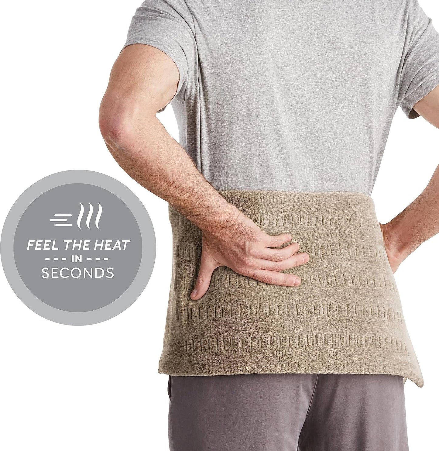 Sunbeam Premium Sunbeam Heating Pad with Compact Storage King Size Beige