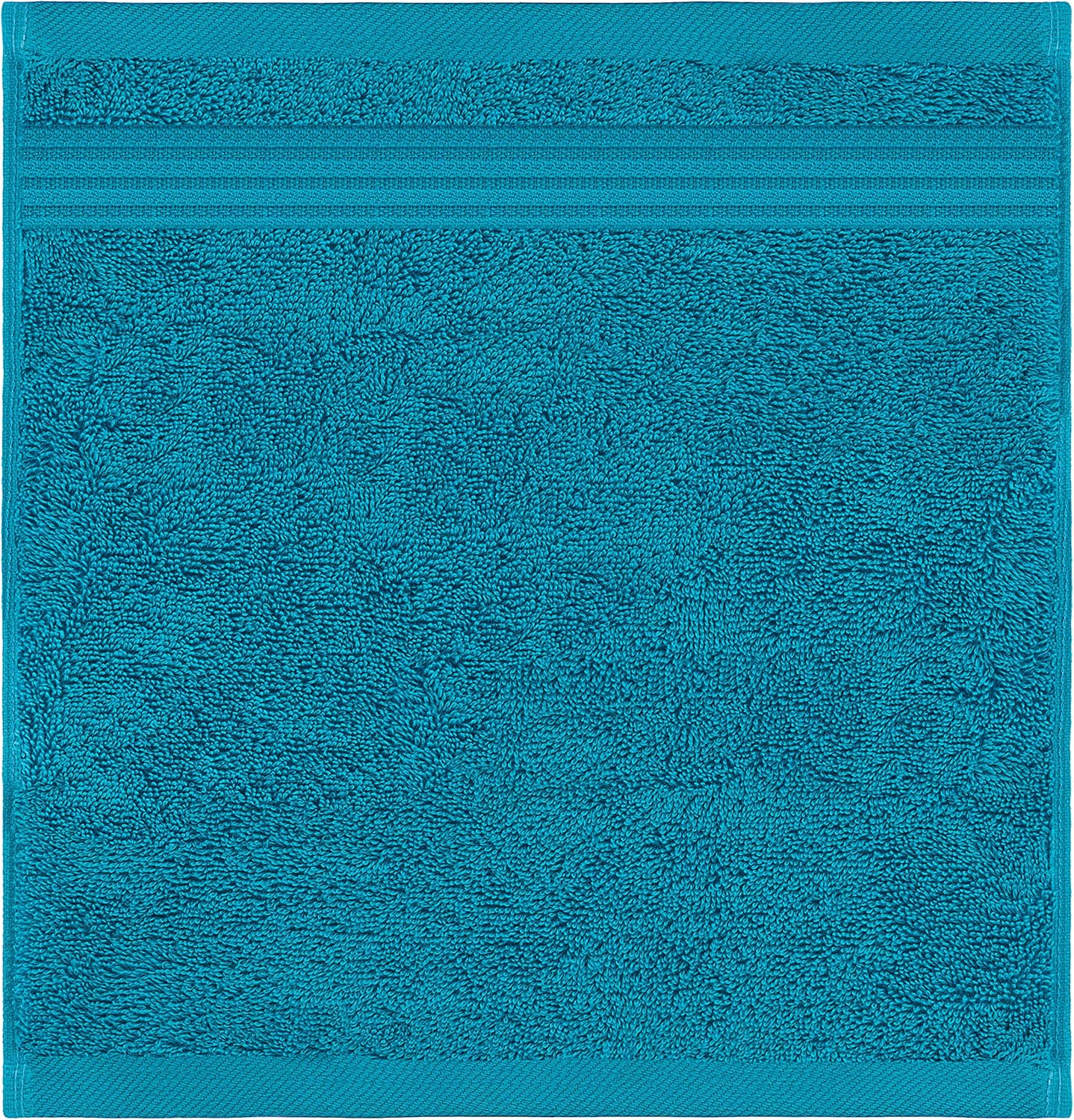 American Veteran Towel, 100% Cotton Turkish Washcloths for Bathroom Essentials 4 Pack, Soft Absorbent Wash Cloths Quick Drying Small Towels Washrags, Aqua Blue