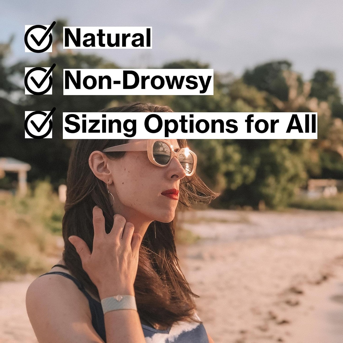 Blisslets Acupressure Relief Band - Cartagena Collection - Parentage (Blue/Camel/Gold, Medium - 5 5/8" - 6 5/8")