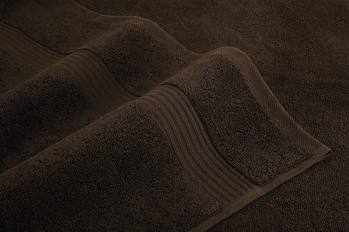 American Veteran Towel, 6 Piece Towel Set for Bathroom, 100% Cotton Turkish Bathroom Towels, 2 Bath Towels 2 Hand Towels 2 Washcloths, Brown