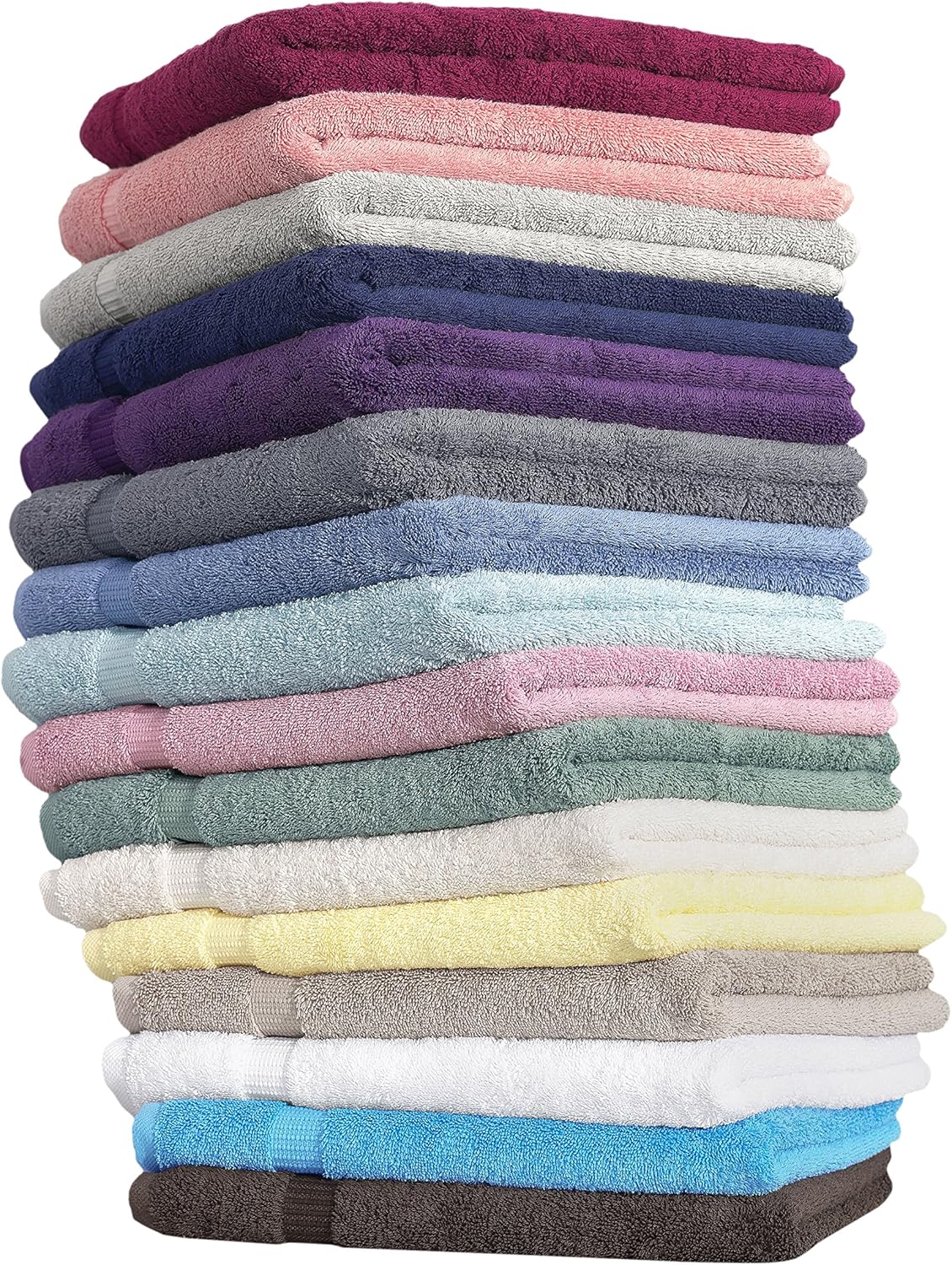 SALBAKOS 100% Turkish Cotton 6-Piece Towel Set | Heirloom Quality Hotel & Spa Collection | Ultra Soft, Super Absorbent 2 Washcloth, 2 Hand, 2 Bath Towel Sets | Made in Turkey (Rose, 6 Piece Towel Set)