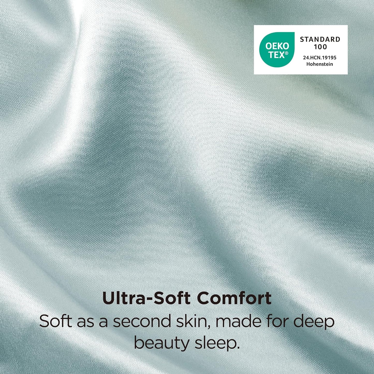 Bedsure King Size Satin Pillowcase Set of 2 - Ether Silky Pillow Cases for Hair and Skin with Envelope Closure, Similar to Silk Pillow Cases, Gifts for Women Men, 20x36 Inches, 2pcs