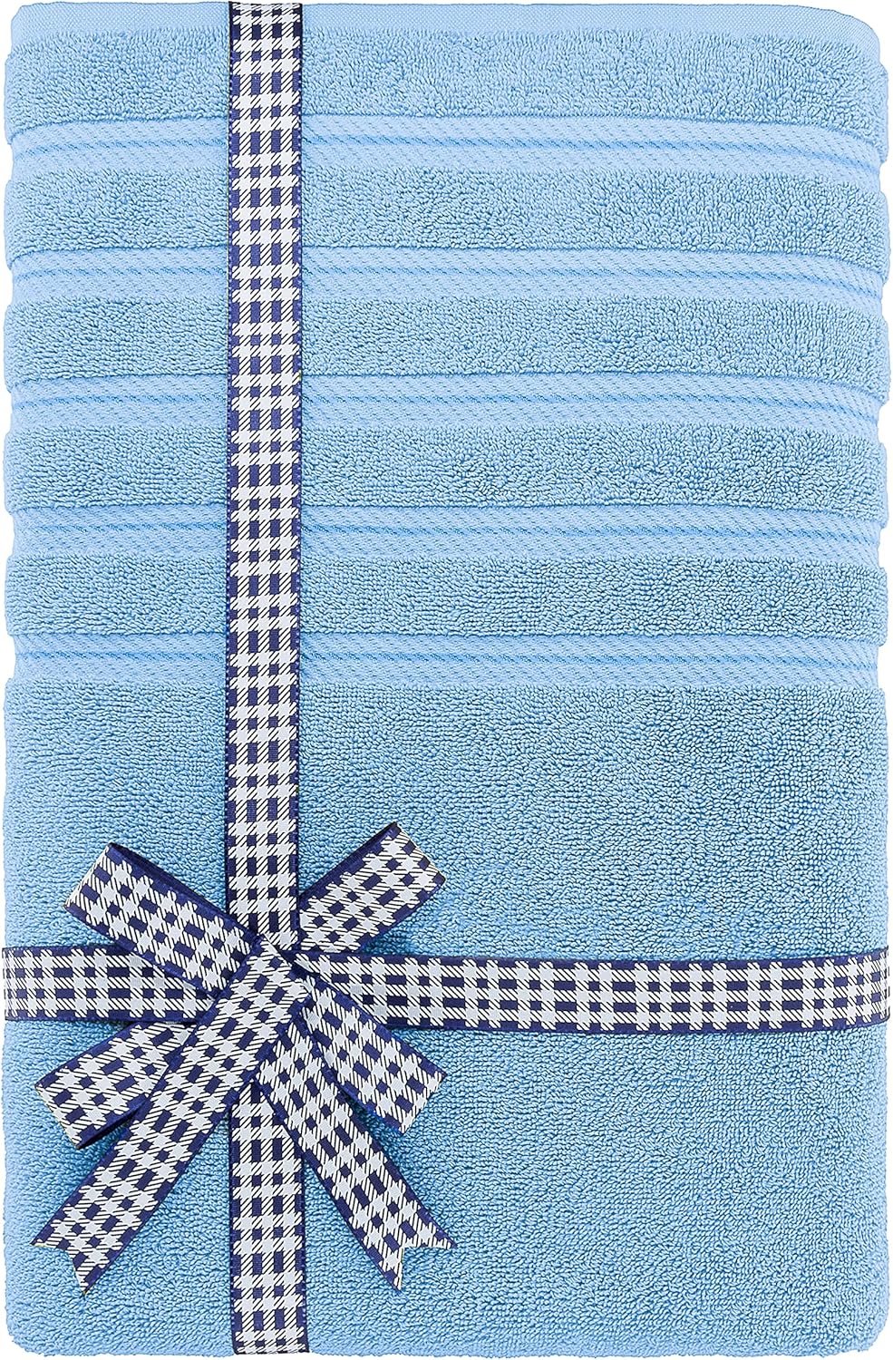 American Soft Linen 35x70 Jumbo Large Bath Towels, 600 GSM 100% Cotton Turkish Bath Sheet, Oversized Luxury Bath Towels for Bathroom Beach and Pool, Sky Blue