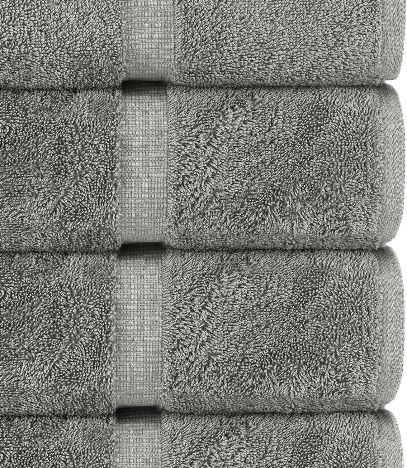 Chakir Turkish Linens | Hotel & Spa Quality 100% Cotton Premium Turkish Towels | Soft & Absorbent (6-Piece Hand Towels, Gray)