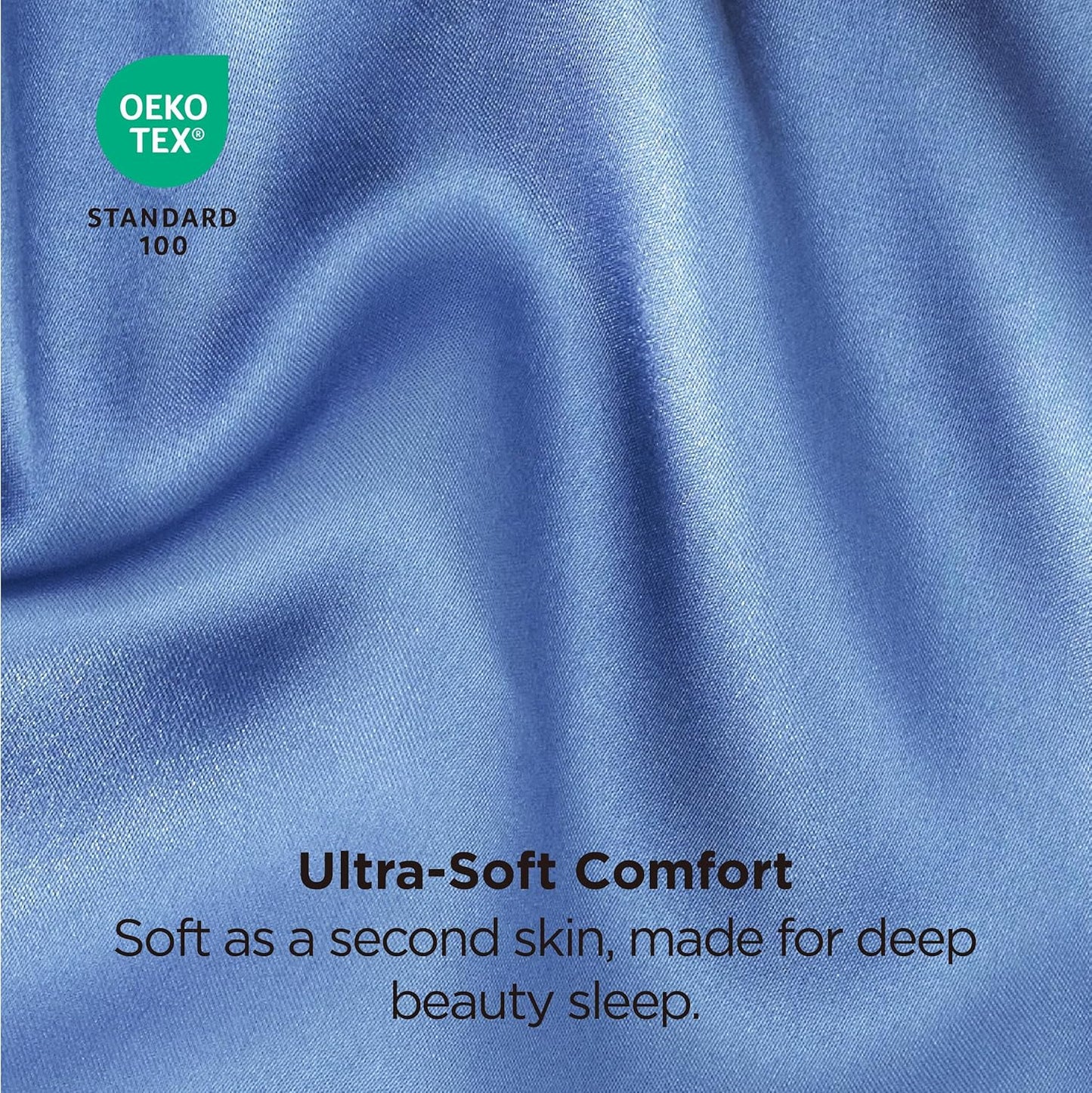 Bedsure Satin Pillowcase for Hair and Skin Queen - Sky Blue Silky Pillowcase 2 Pack with Envelope Closure, Similar to Silk Pillow Cases, Gifts for Women Men, 20x30 Inches, 2pcs