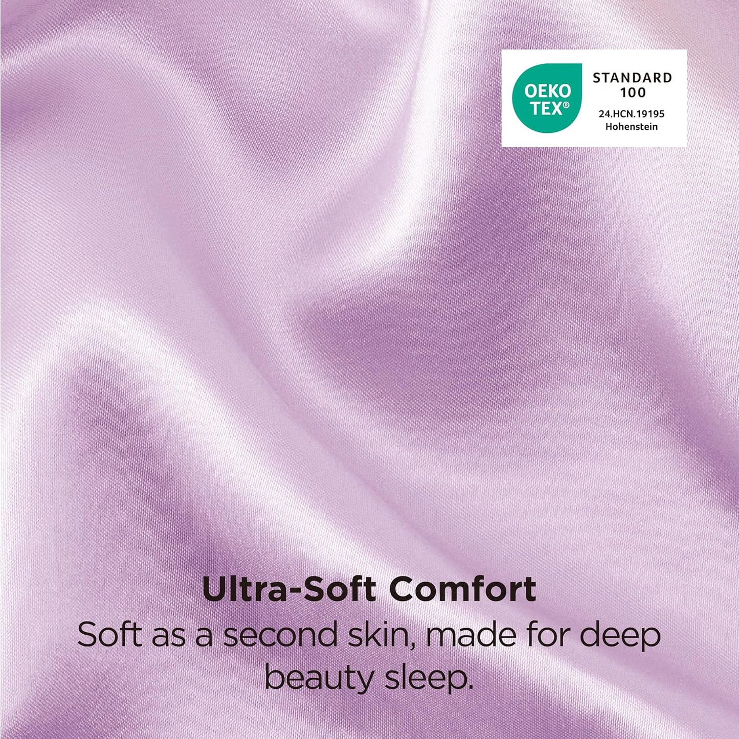 Bedsure Satin Pillowcases, Similar to Silk Pillow Cases Queen Size Set of 2, Pillow Case for Sleeping Women with Envelope Closure, Gifts for Women Men, Lavender, 20x30 Inches, 2pcs