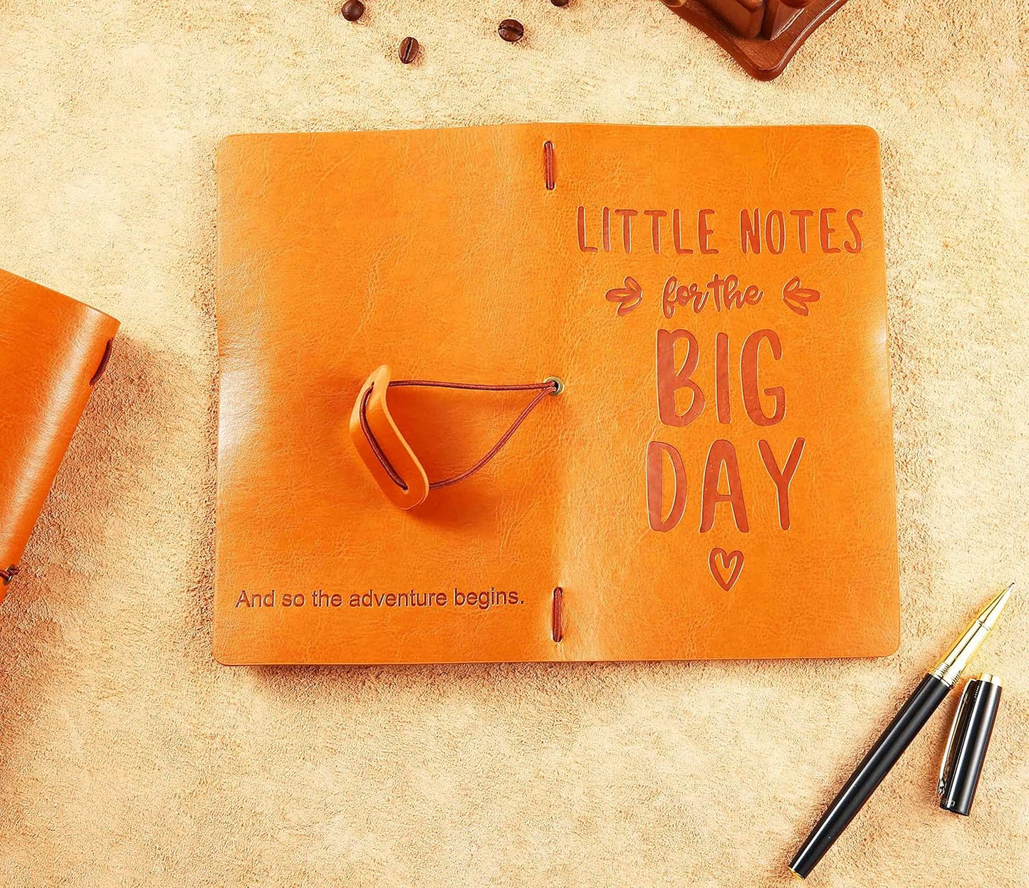 And So Gift the Adventure Begins-Bride Gift-Bridal Shower Gift-Little Notes for the Big Day-Wedding Planning Gift-Refillable Photo Diary Journal Notebook-Wedding Checklist Record-Wedding Gift